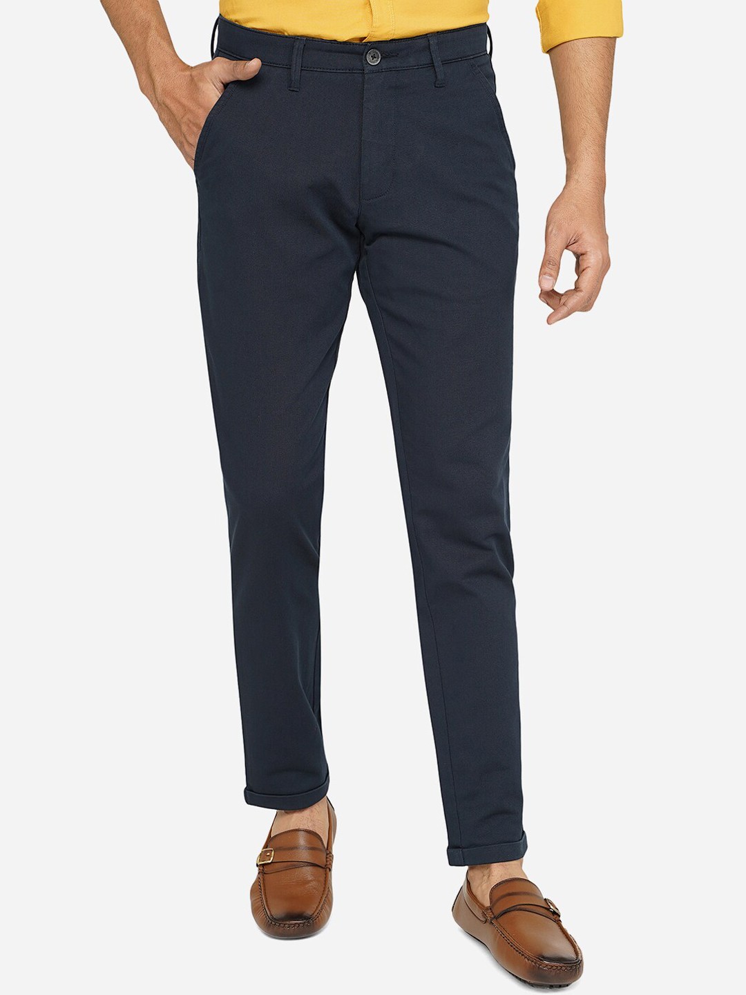 

Greenfibre Men Blue Slim Fit Cotton Chinos Trouser