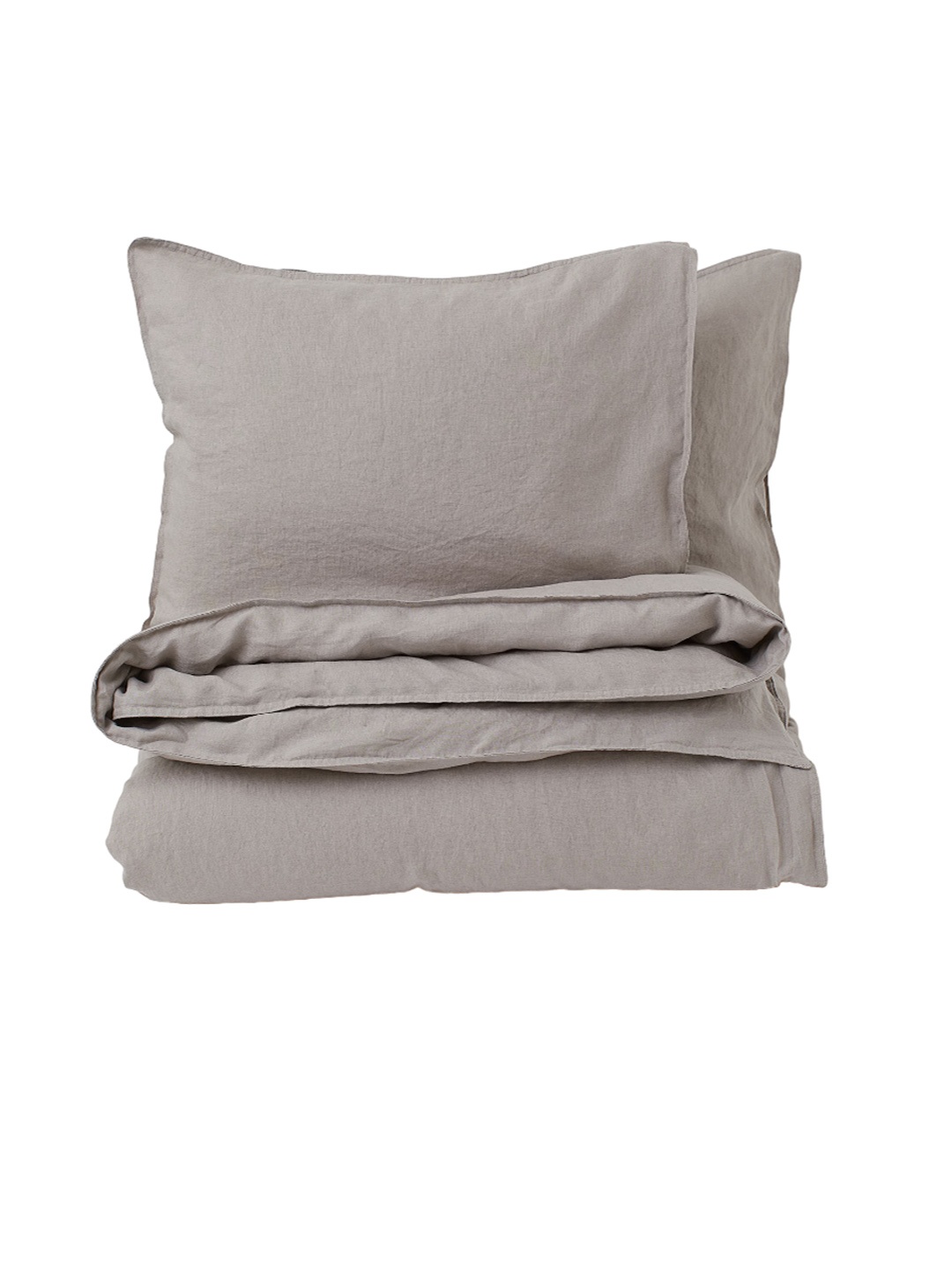 

H&M Grey Linen Double/King Duvet Cover Set