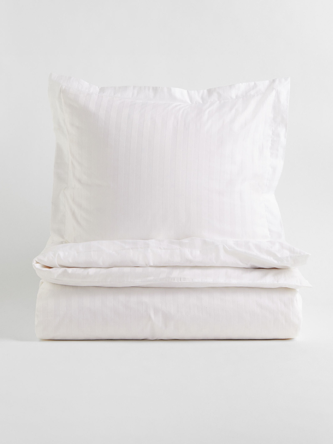 

H&M White Cotton Sateen Single Duvet Cover Set