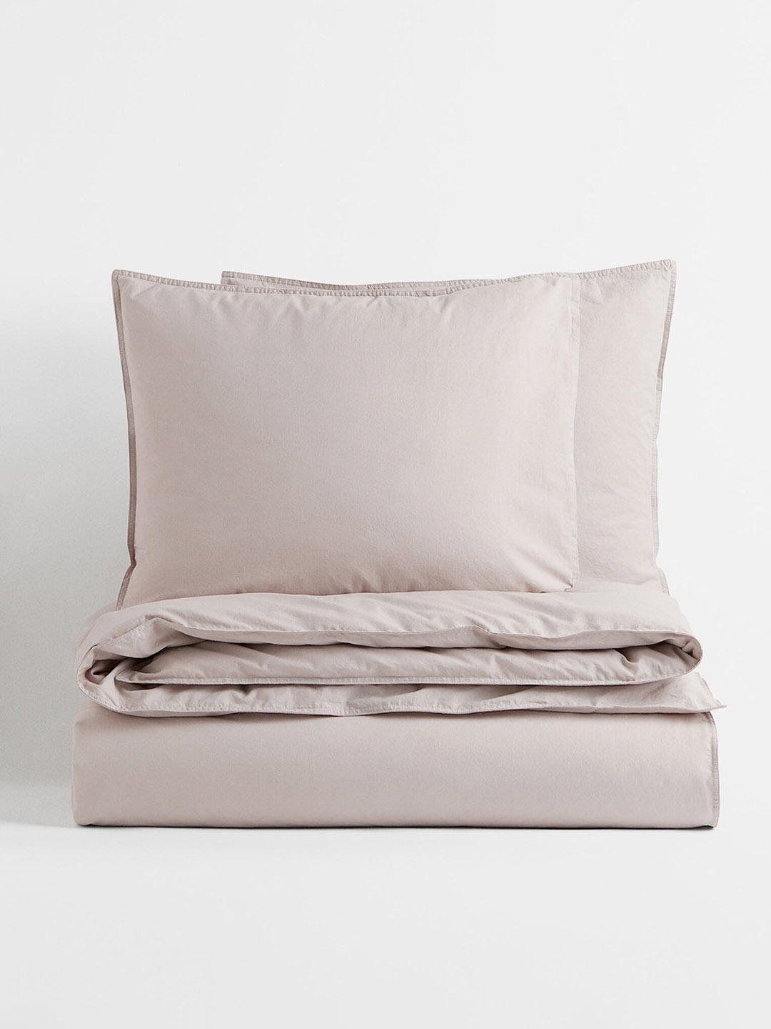 

H&M Beige Double/King Size Cotton Duvet Cover Set