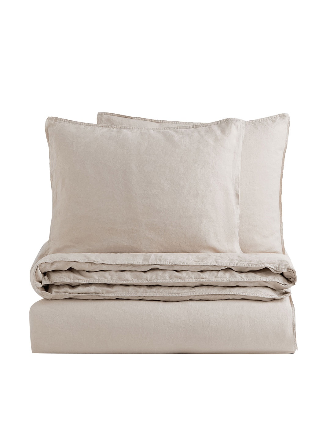 

H&M Beige Linen Double/King Duvet Cover Set