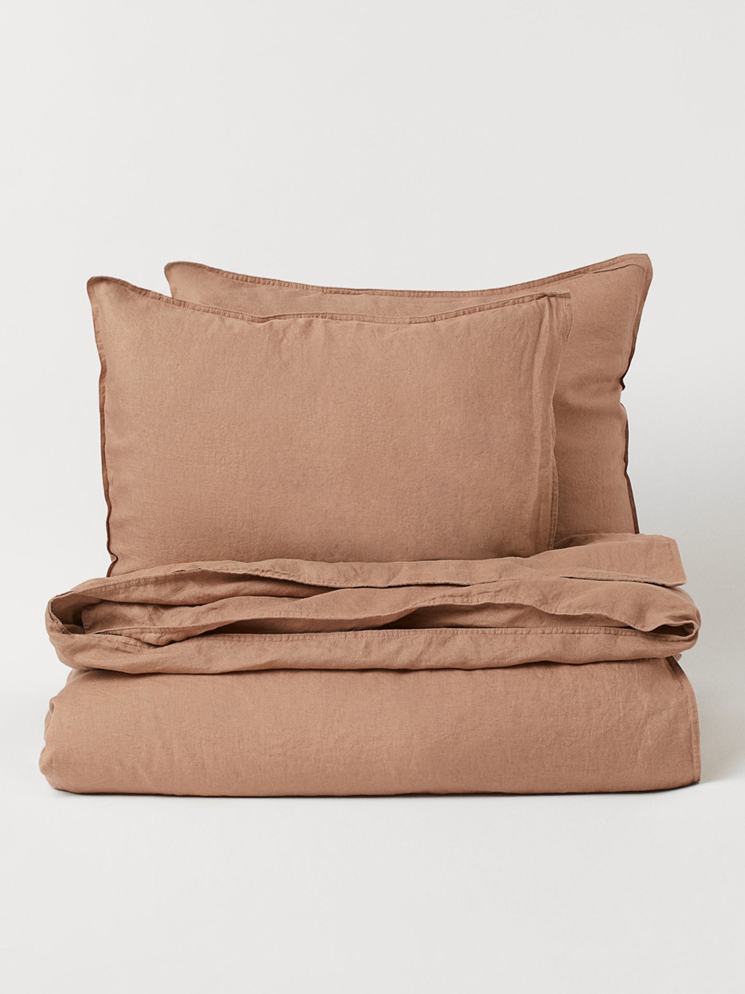 

H&M Beige Linen Double/King Duvet Cover Set