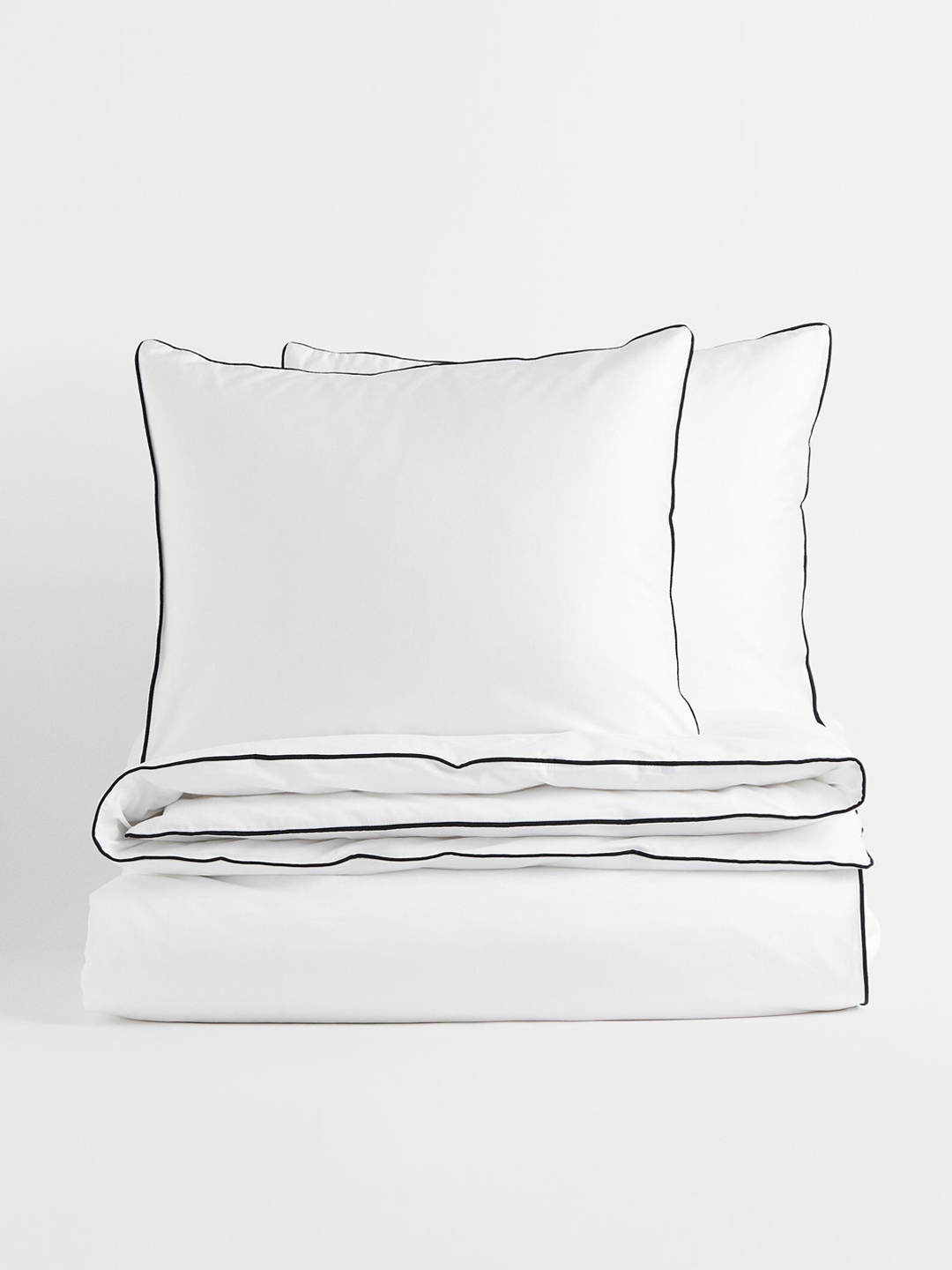 

H&M White Cotton Sateen Double Duvet Cover Set