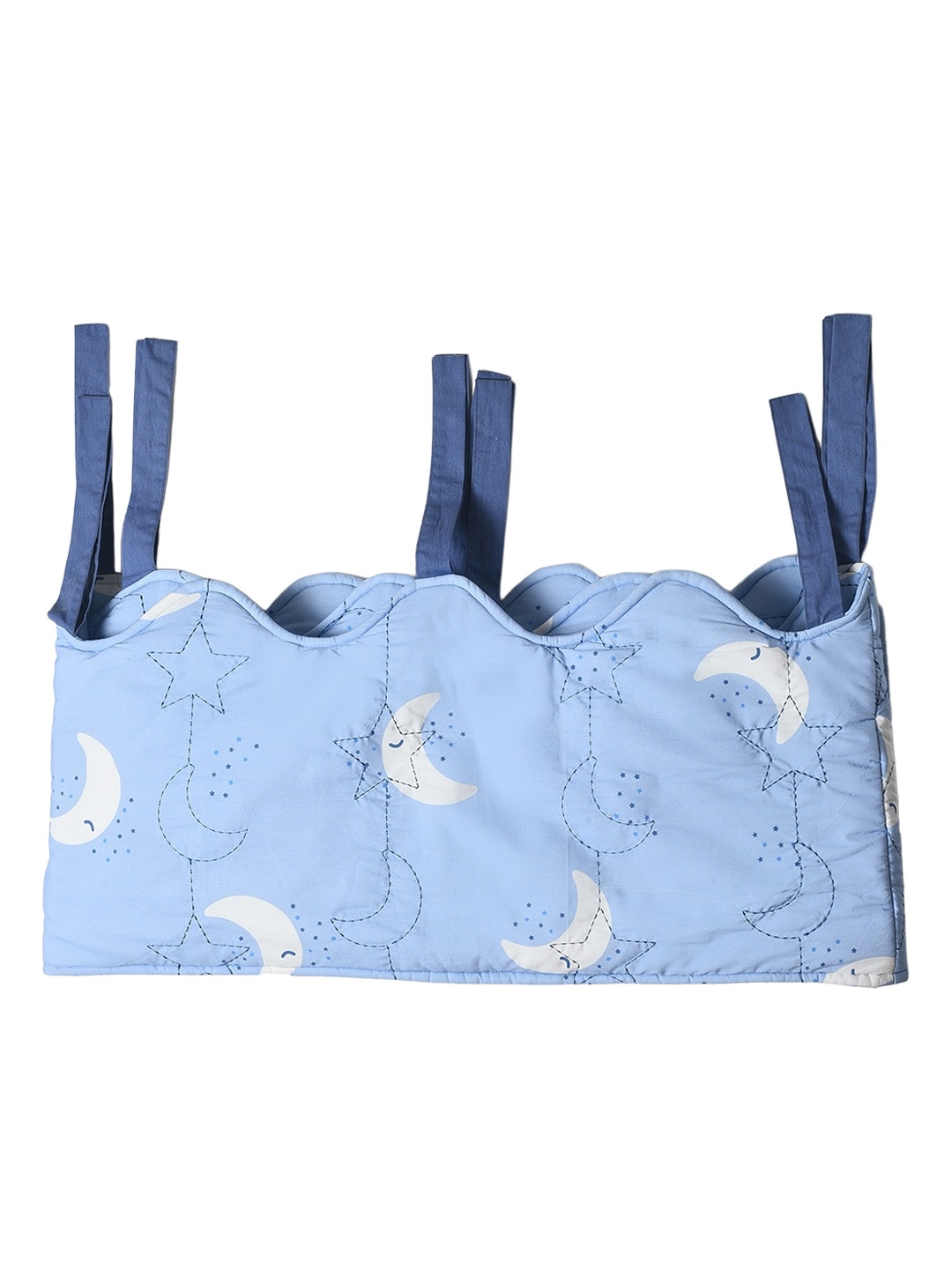

MiArcus Kids Blue & White Constellation Printed Satin Bumper Bed