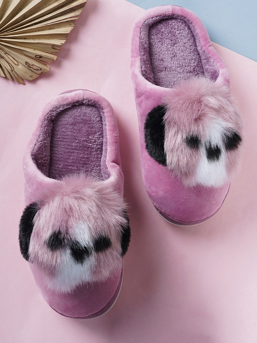 

SAPATOS Women Purple & White Room Bedroom Slippers