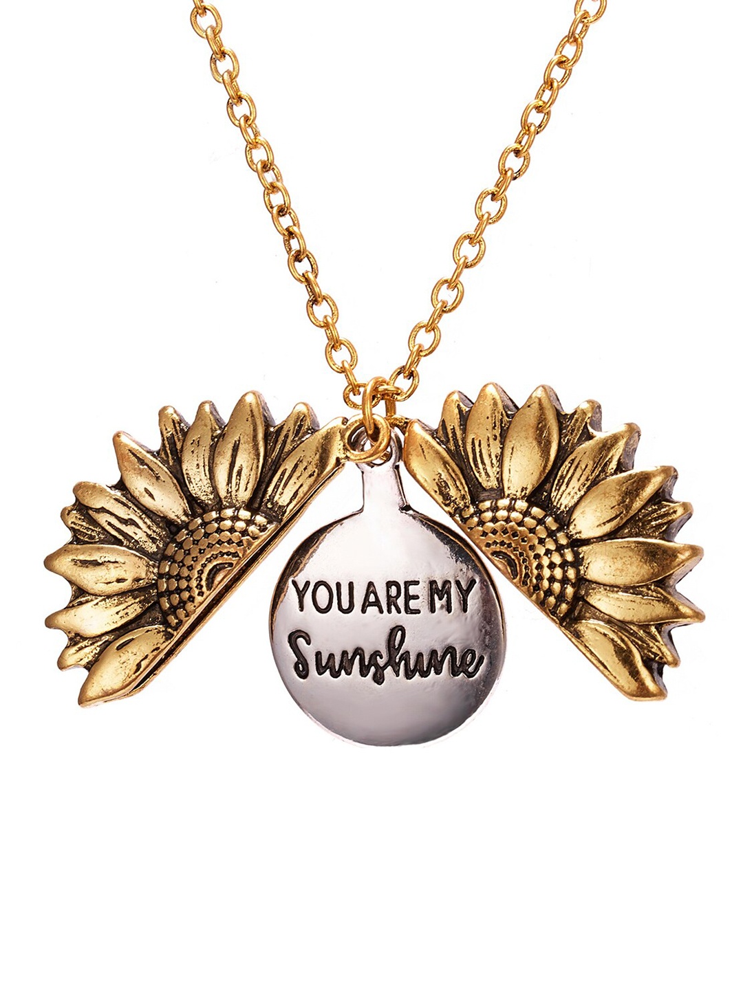

Young & Forever Gold-Toned & Silver-Toned Silver Gold-Plated Necklace