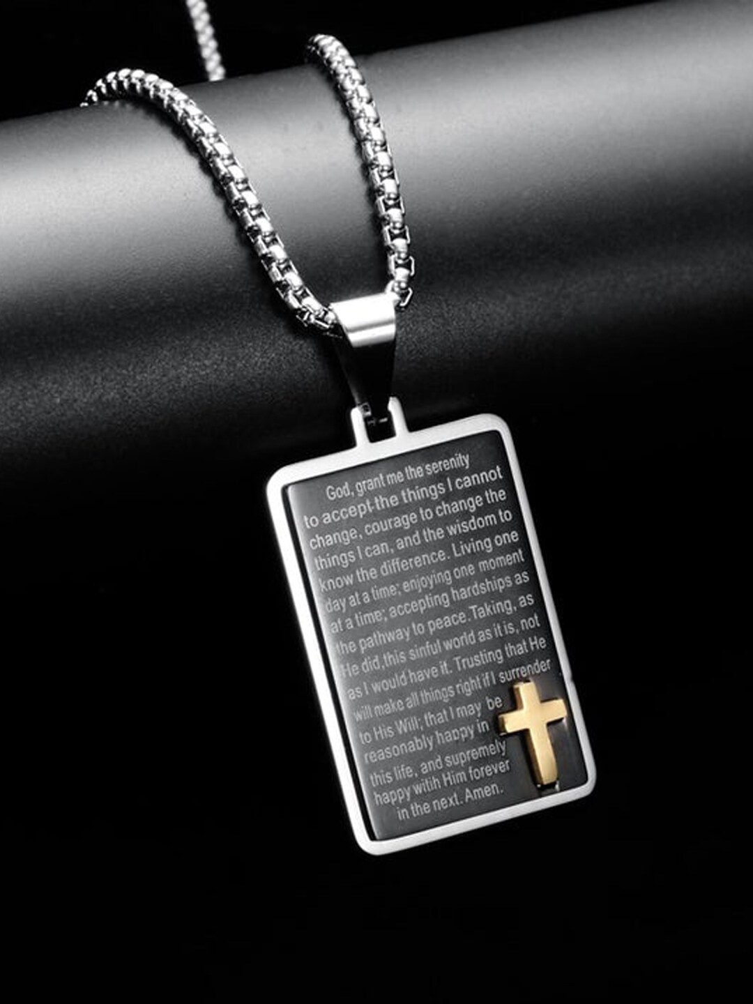 

Young & Forever Women Silver-Toned & Black Brass Necklace