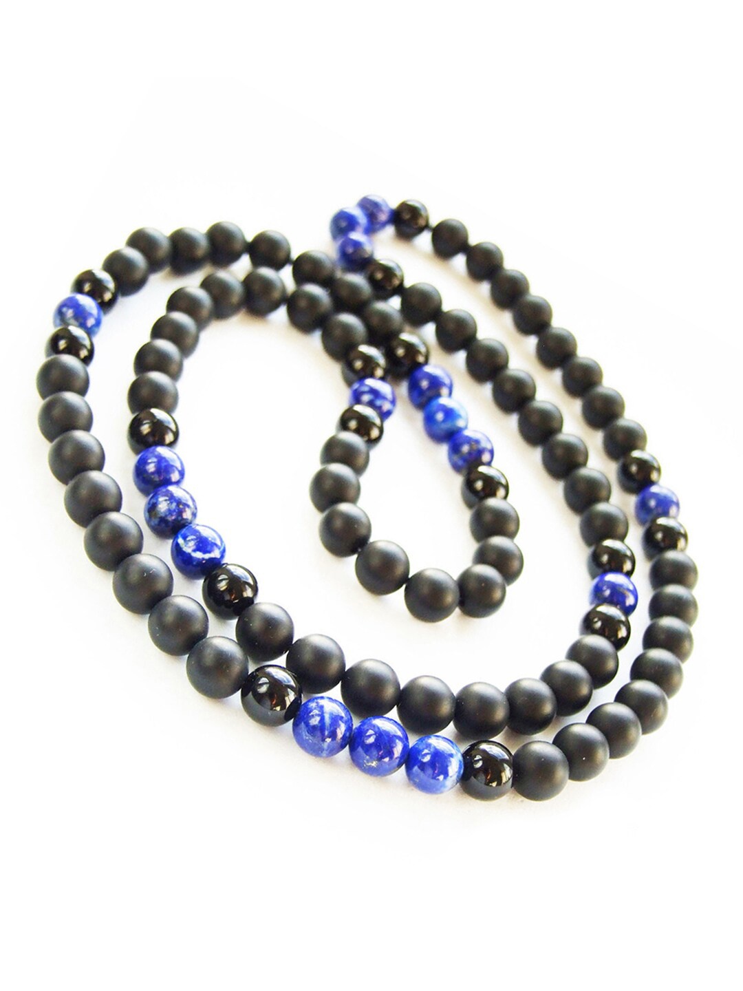 

Young & Forever Men Silver-Toned & Blue Necklace