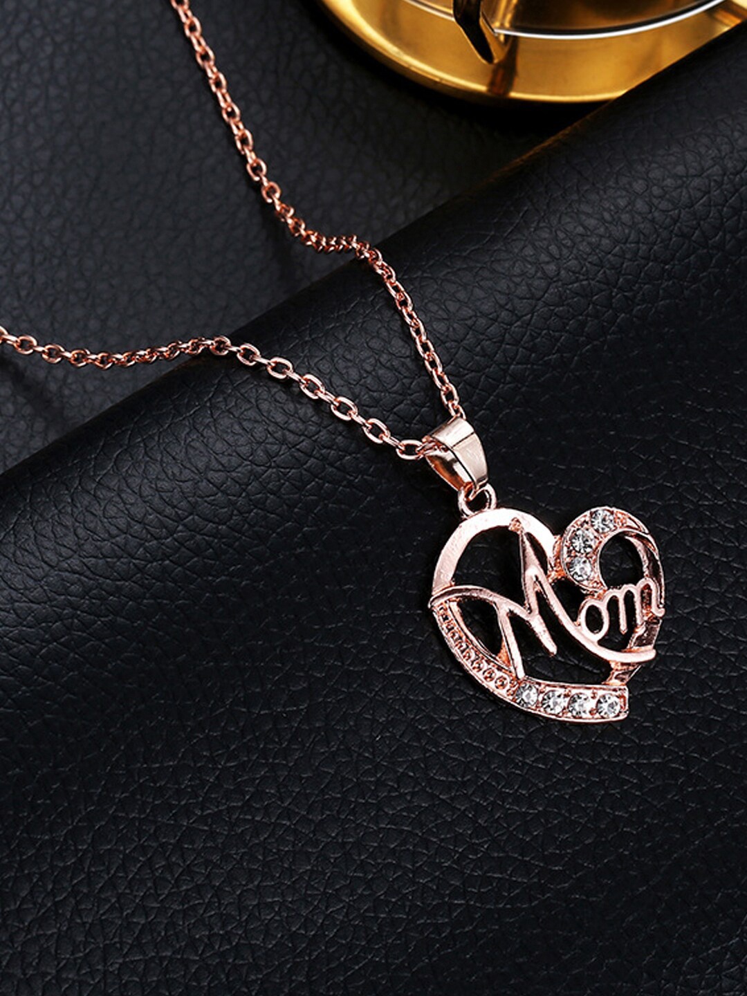 

Young & Forever Women White Studded Rose Gold-Plated Necklace