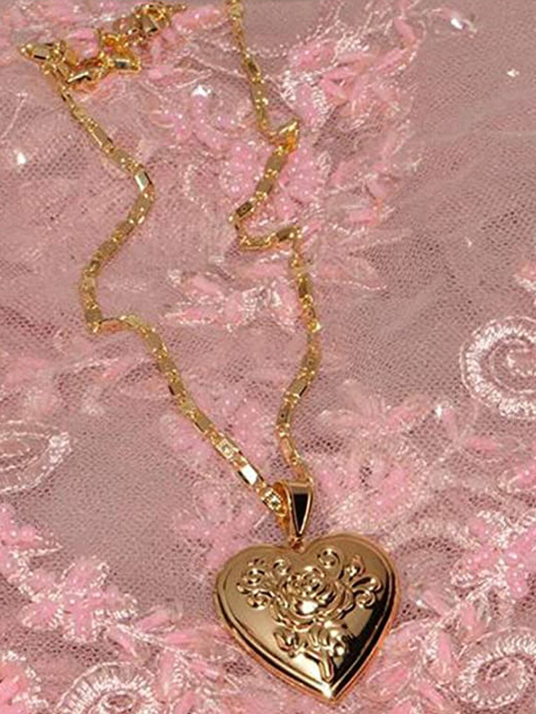 

Young & Forever Women Gold-Plated Photo Locket Necklace