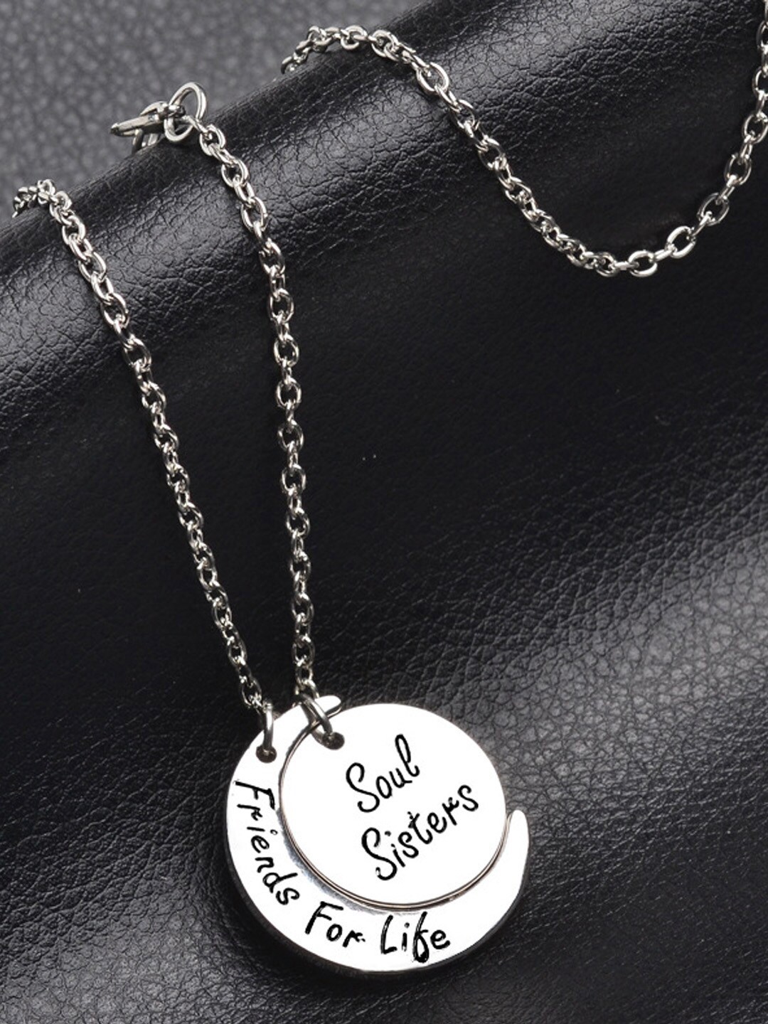 

Young & Forever Women Set of 2 Silver-Plated Pendant Necklace