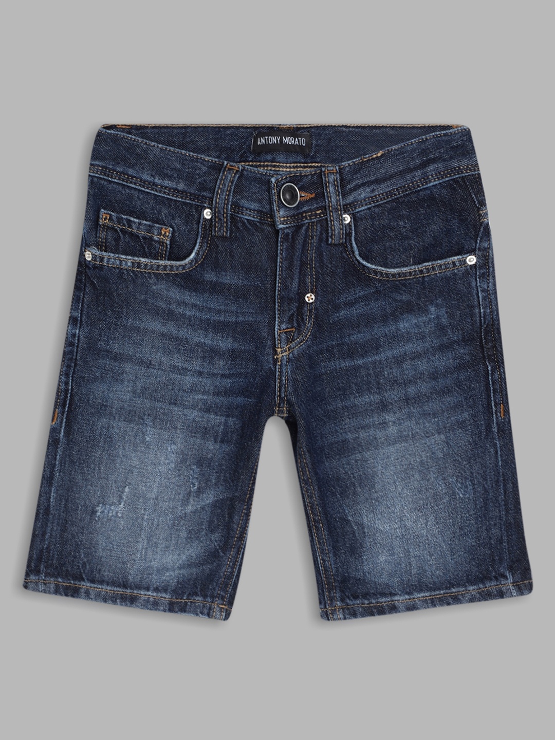 

Antony Morato Boys Washed Slim Fit Denim Shorts, Blue