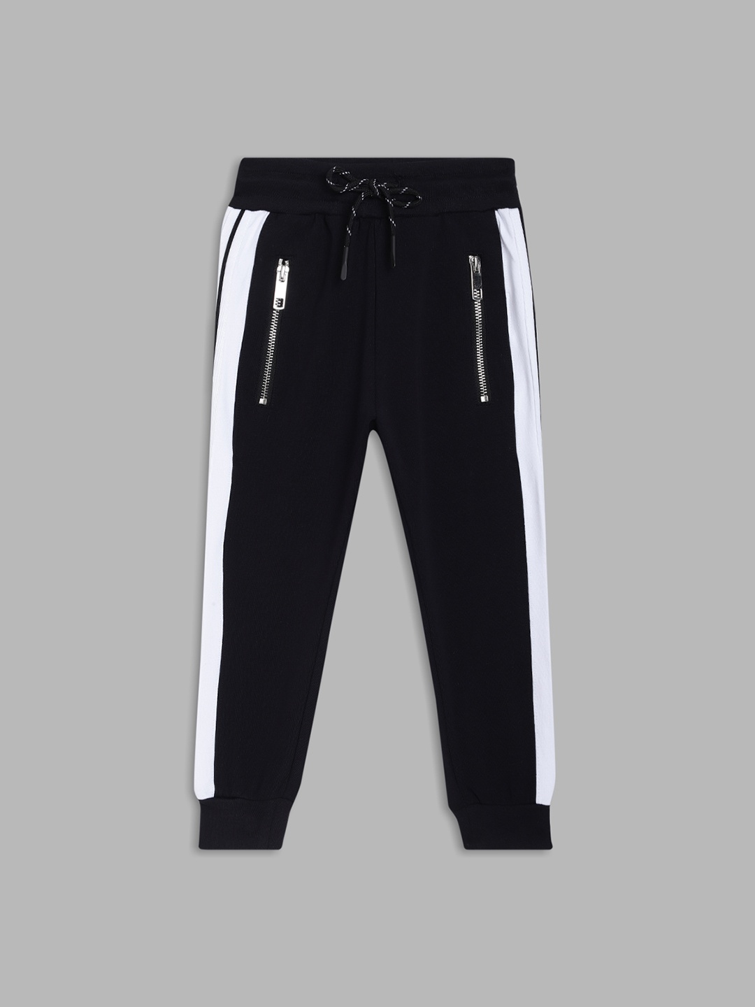 

Antony Morato Boys Slim Fit Colorblocked Mid-Rise Joggers, Navy blue