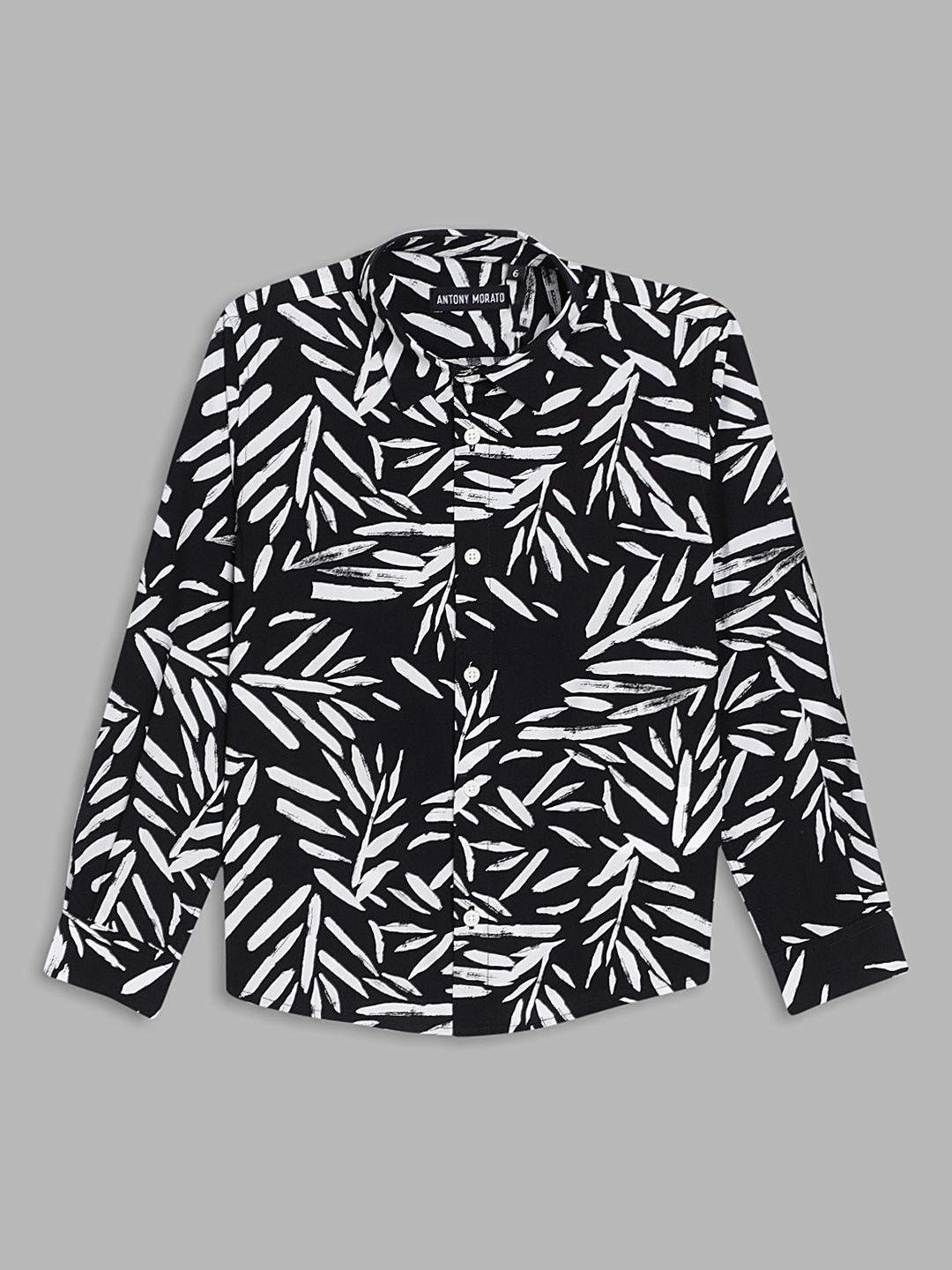 

Antony Morato Boys Black Classic Printed Casual Shirt