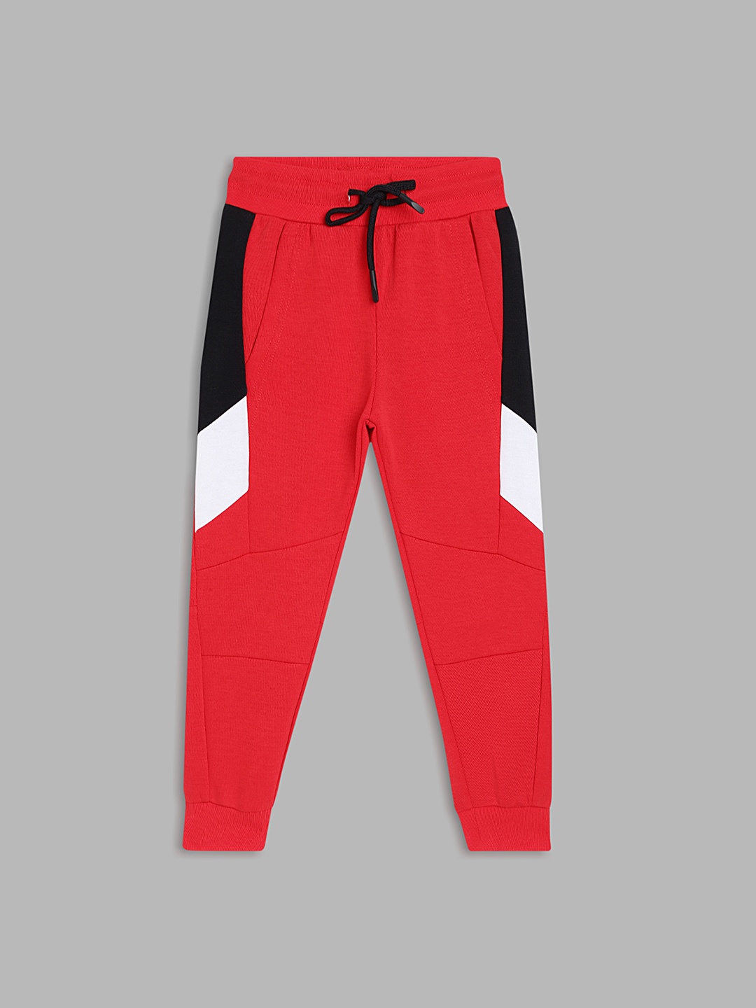 

Antony Morato Boys Slim Fit Colourblocked Pure Cotton Joggers, Red