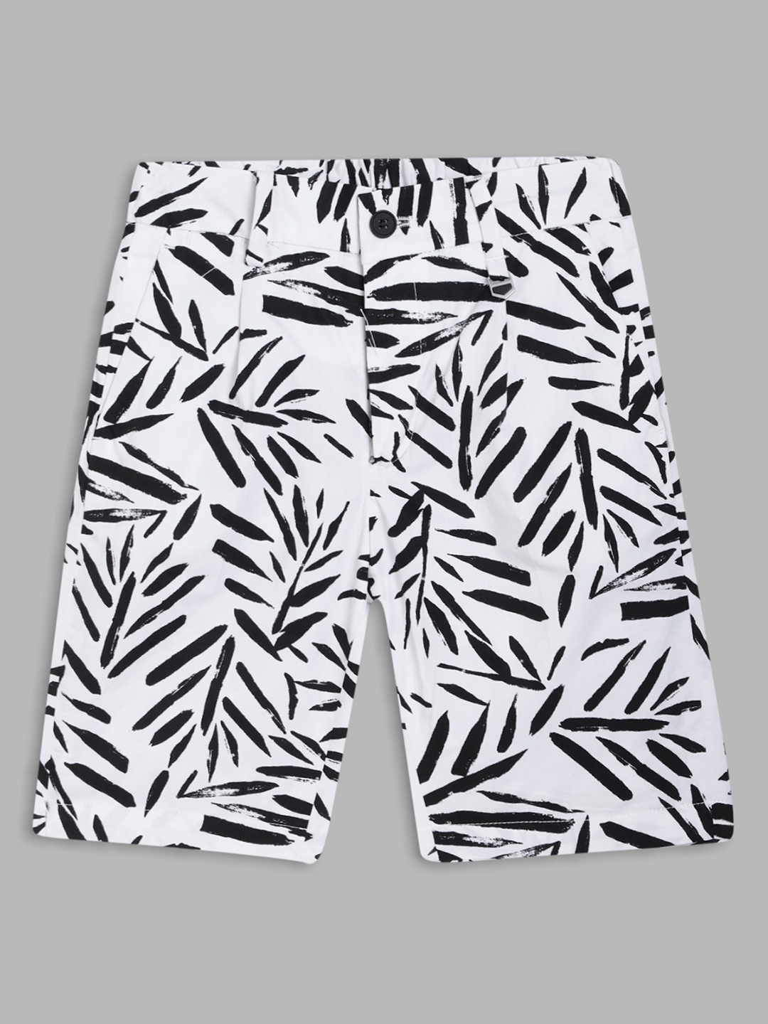 

Antony Morato Boys Printed Mid-Rise Pure Cotton Shorts, White