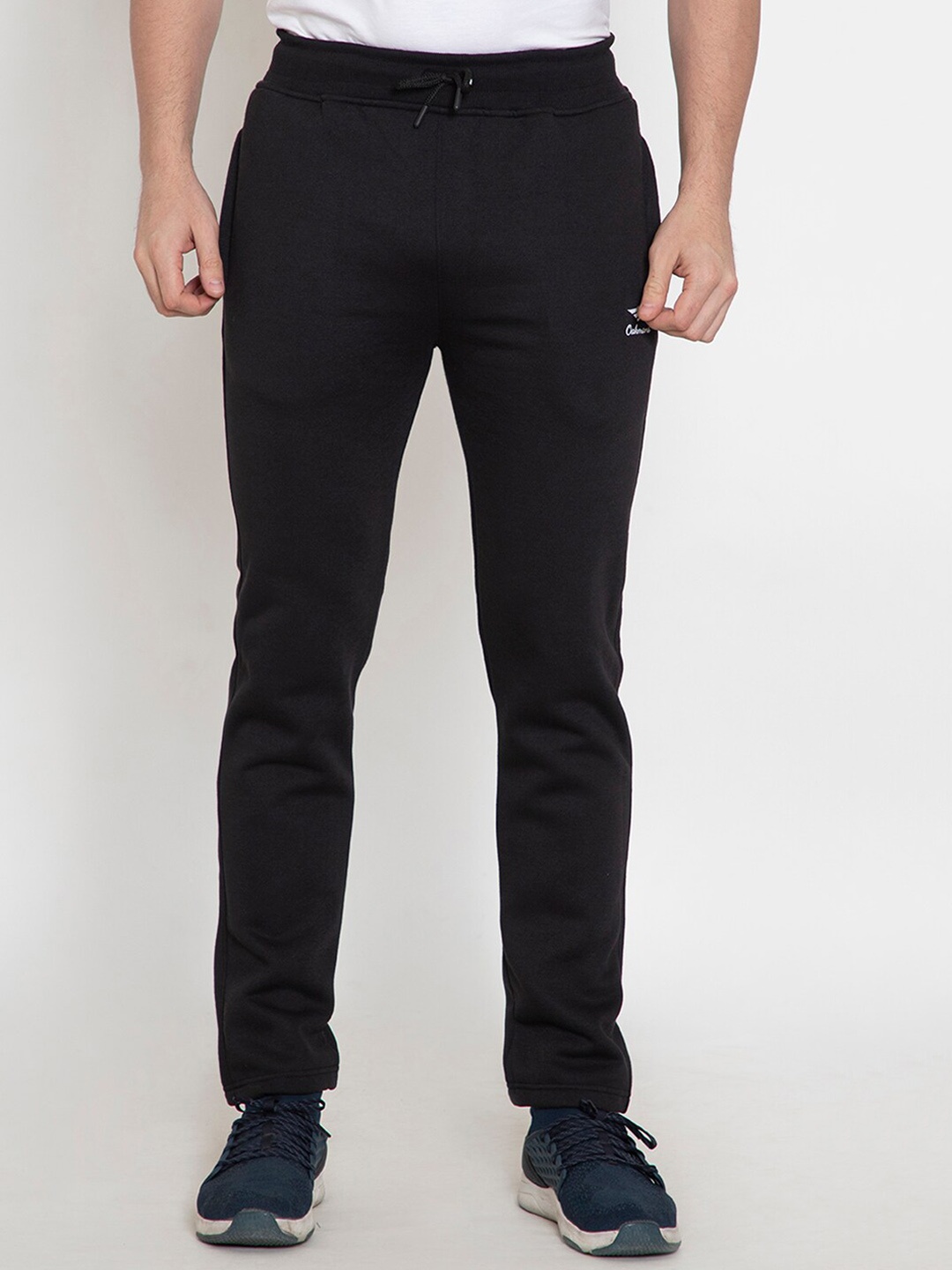 

Oakmans Men Black Logo Printed Track Pants