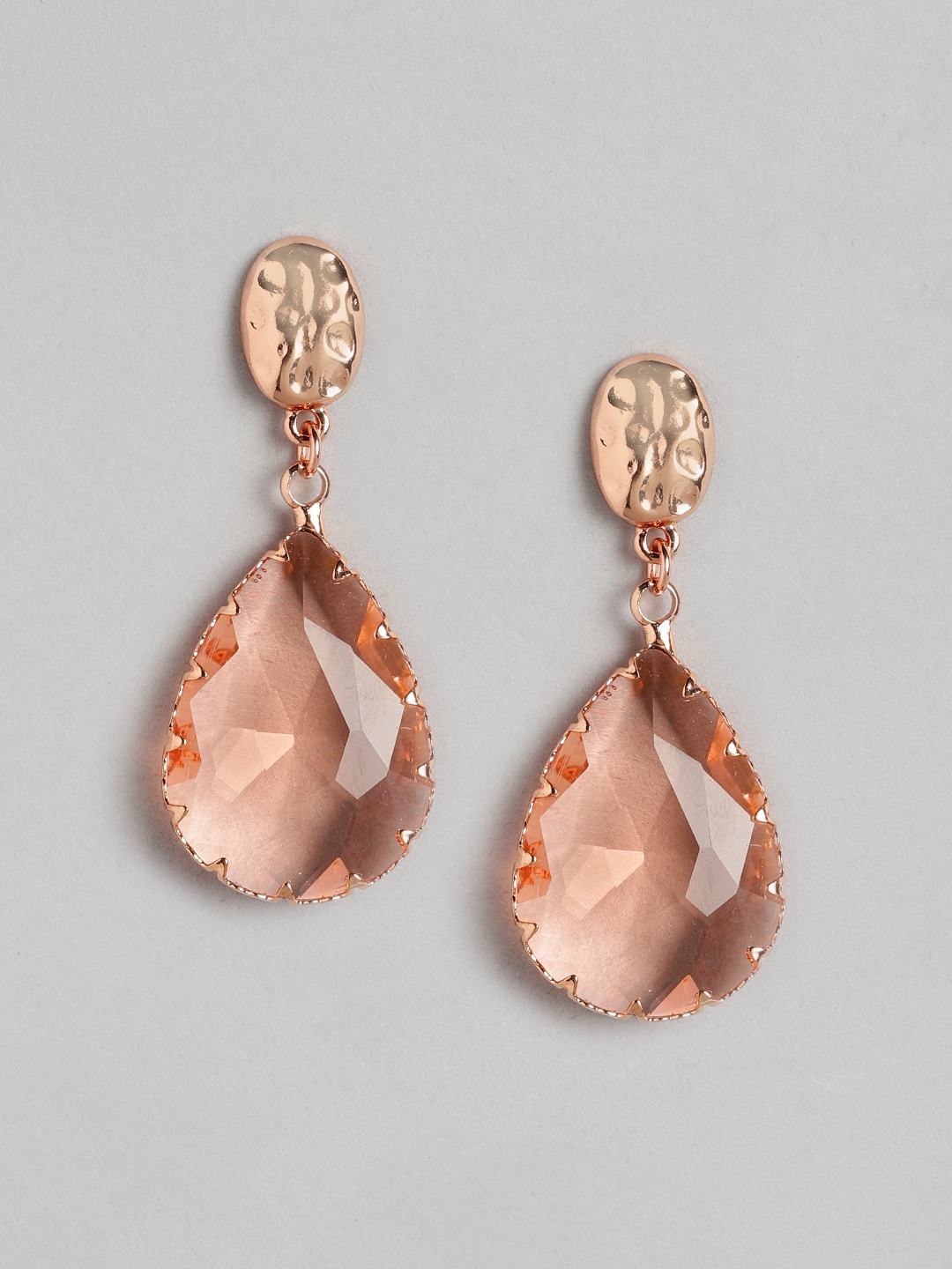 

Forever New Teardrop Shaped Drop Earrings, Rose gold