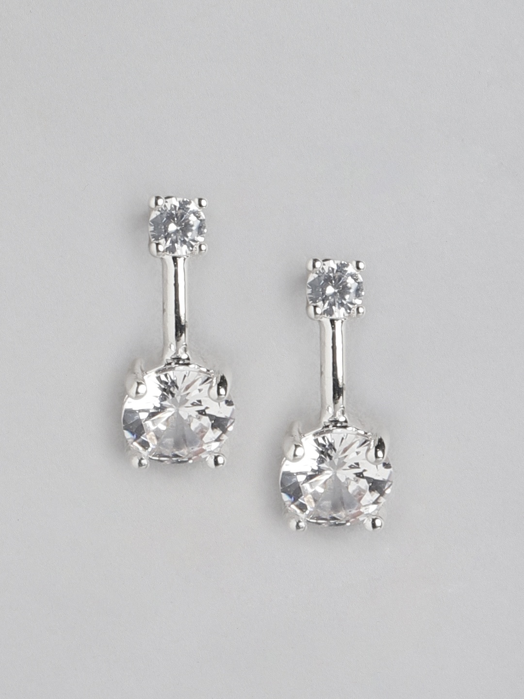 

Forever New Silver-Toned Classic Drop Earrings