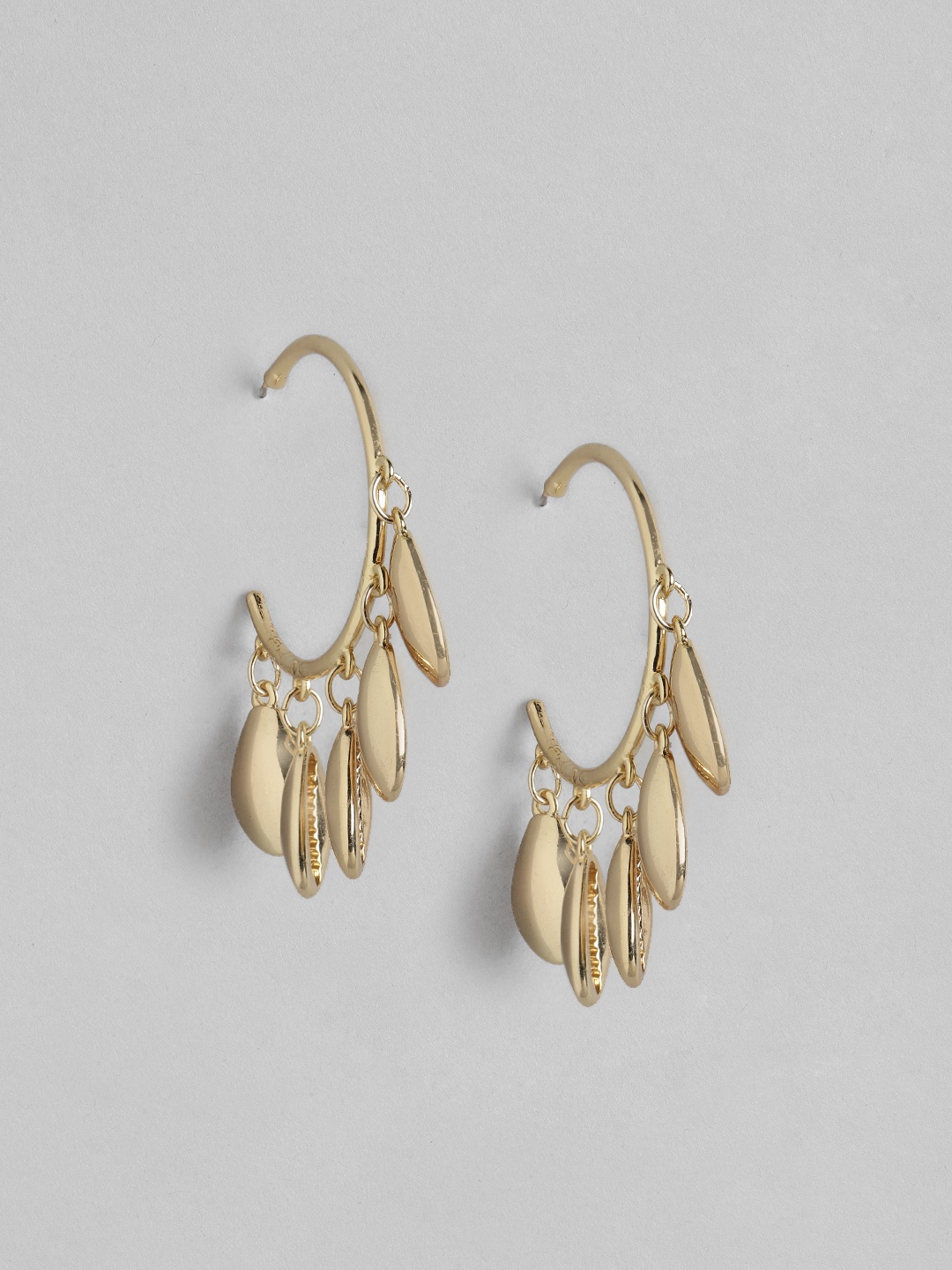 

Forever New Gold-Toned Circular Half Hoop Earrings