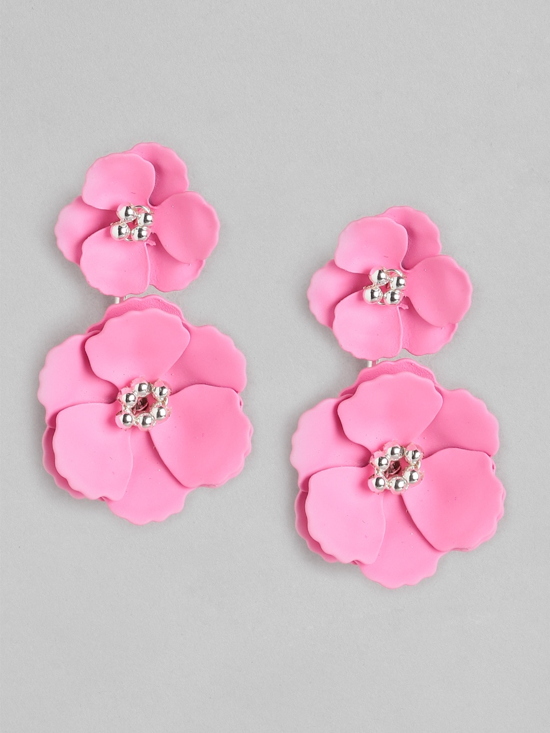 

Forever New Floral Jacket Earrings, Pink