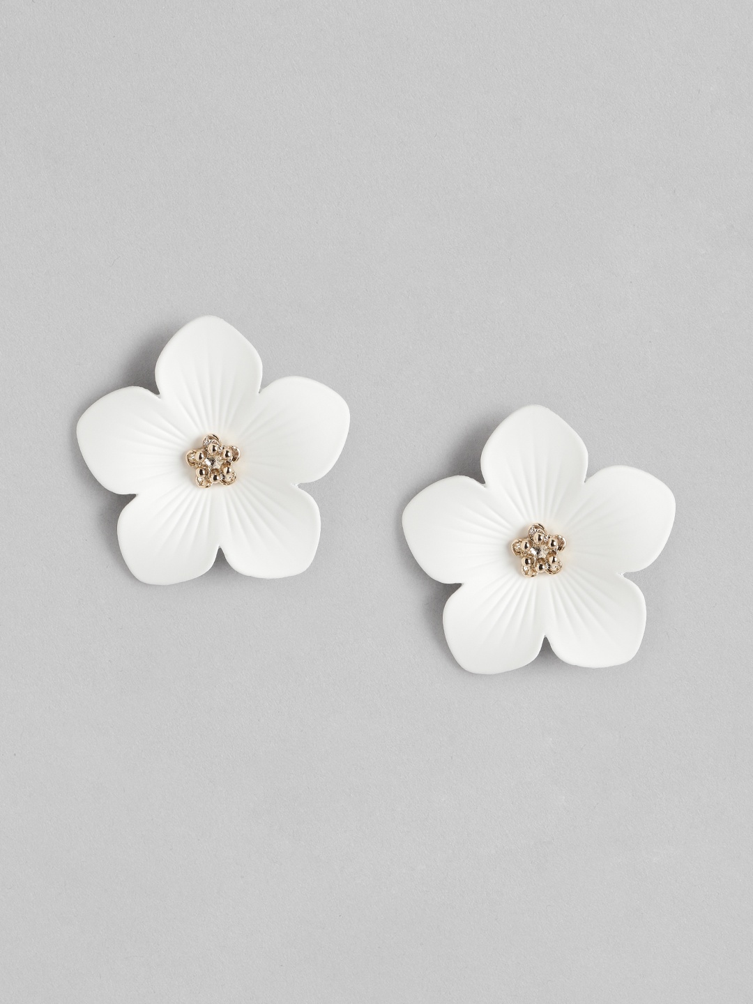 

Forever New Floral Studs, White