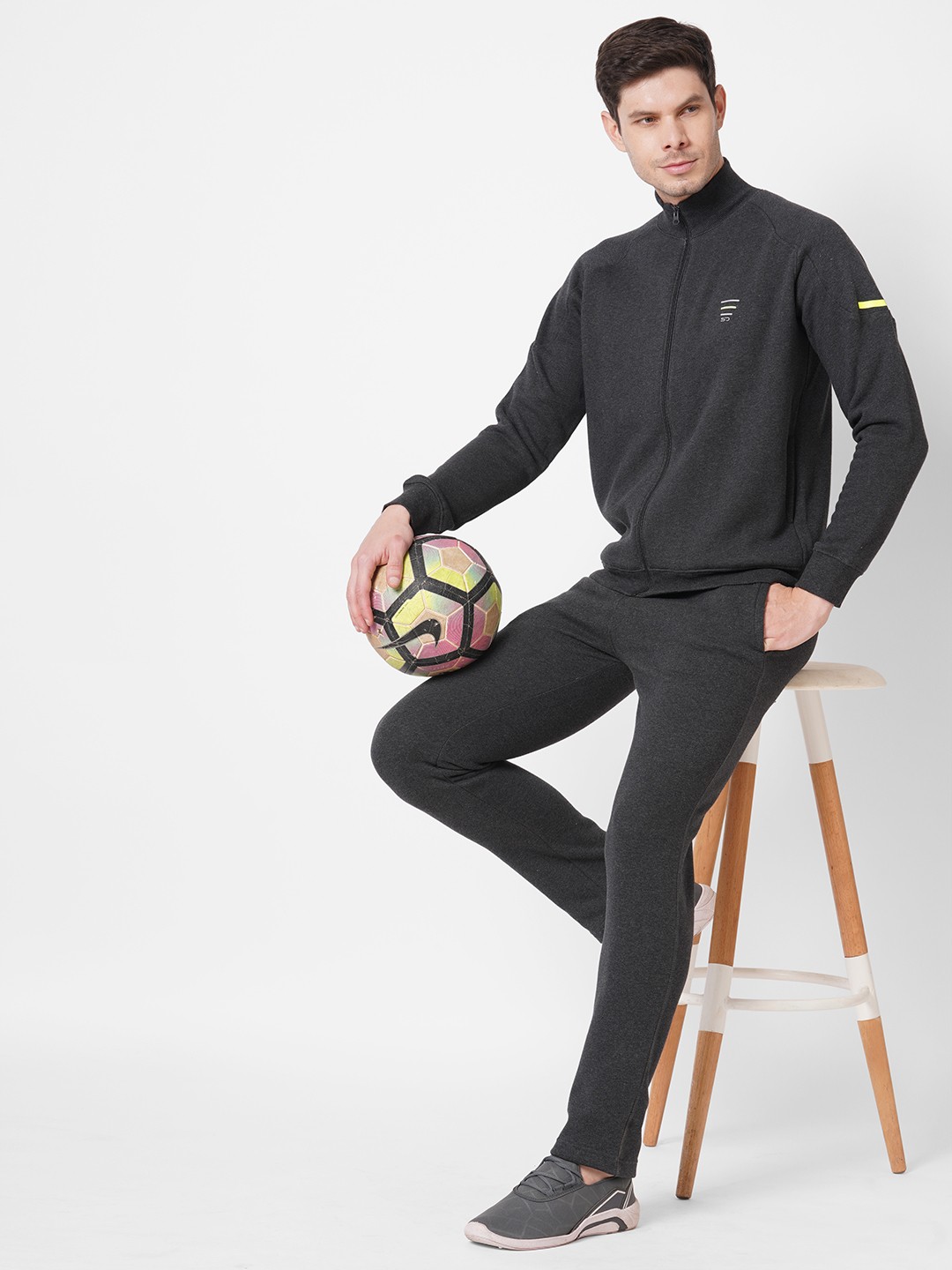 

Sweet Dreams Men Charcoal Fleece Tracksuits