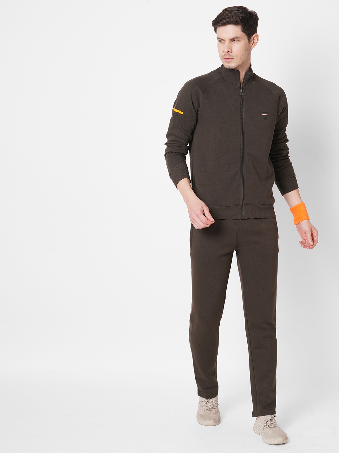 

Sweet Dreams Men Olive Green Fleece Tracksuits