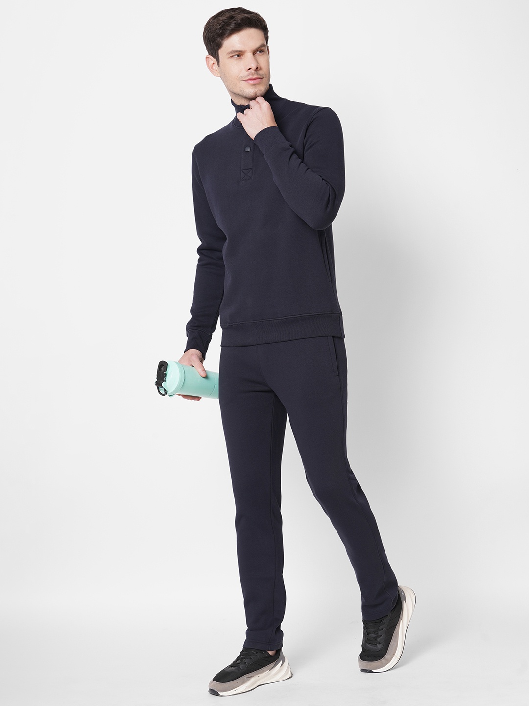 

Sweet Dreams Men Navy Blue Fleece Tracksuits