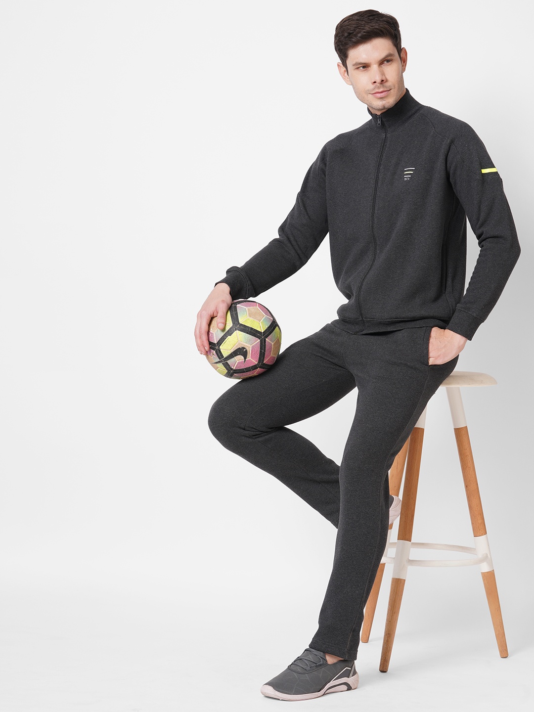 

Sweet Dreams Men Charcoal Grey Fleece Tracksuits