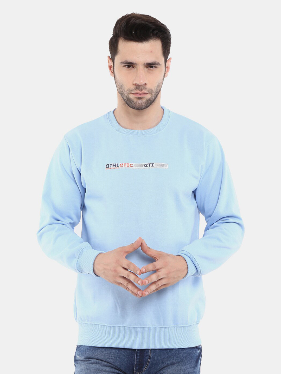 

V-Mart Men Blue Cotton Sweatshirt