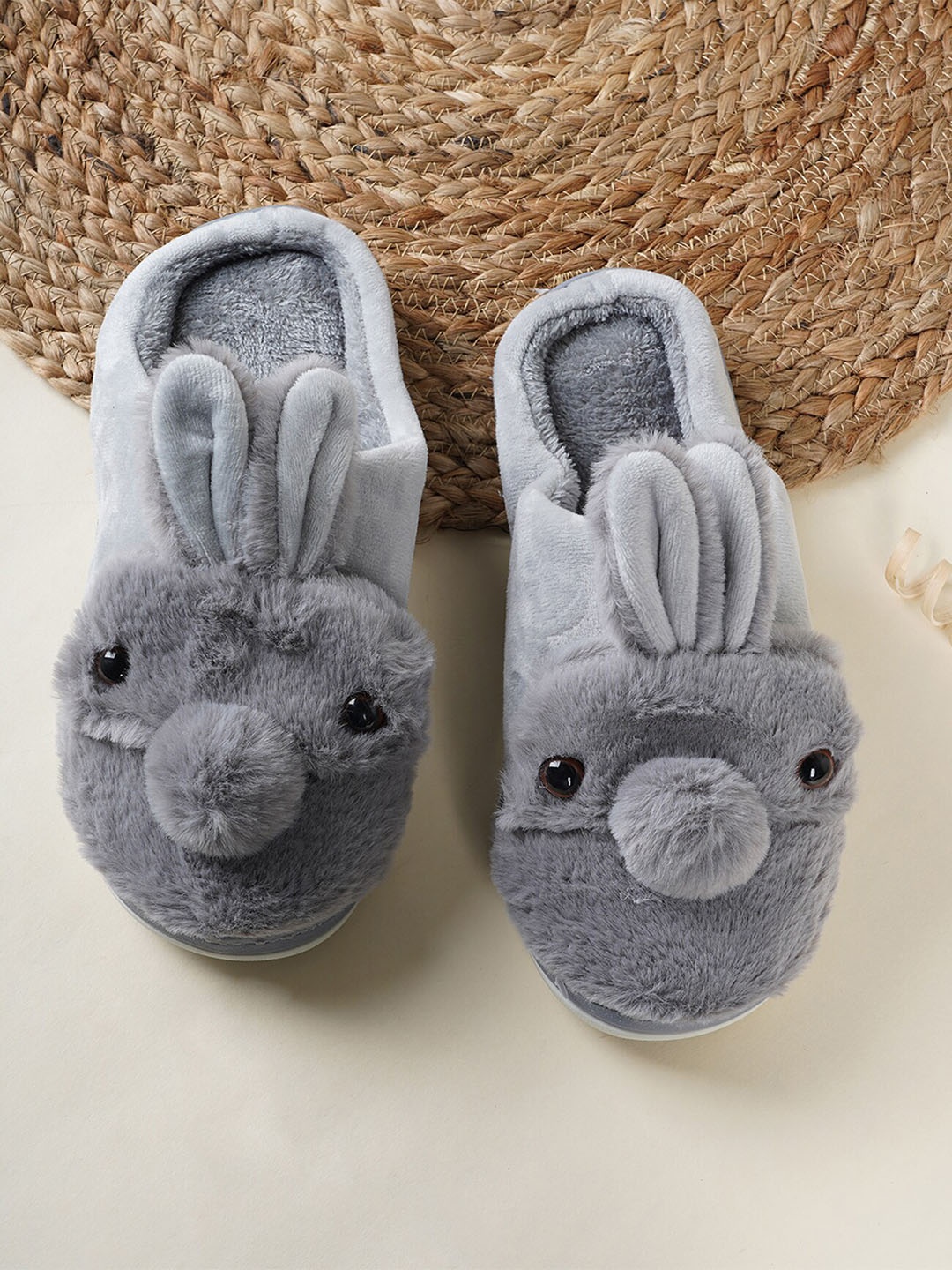 

Walkfree Women Grey & Black Room Slippers