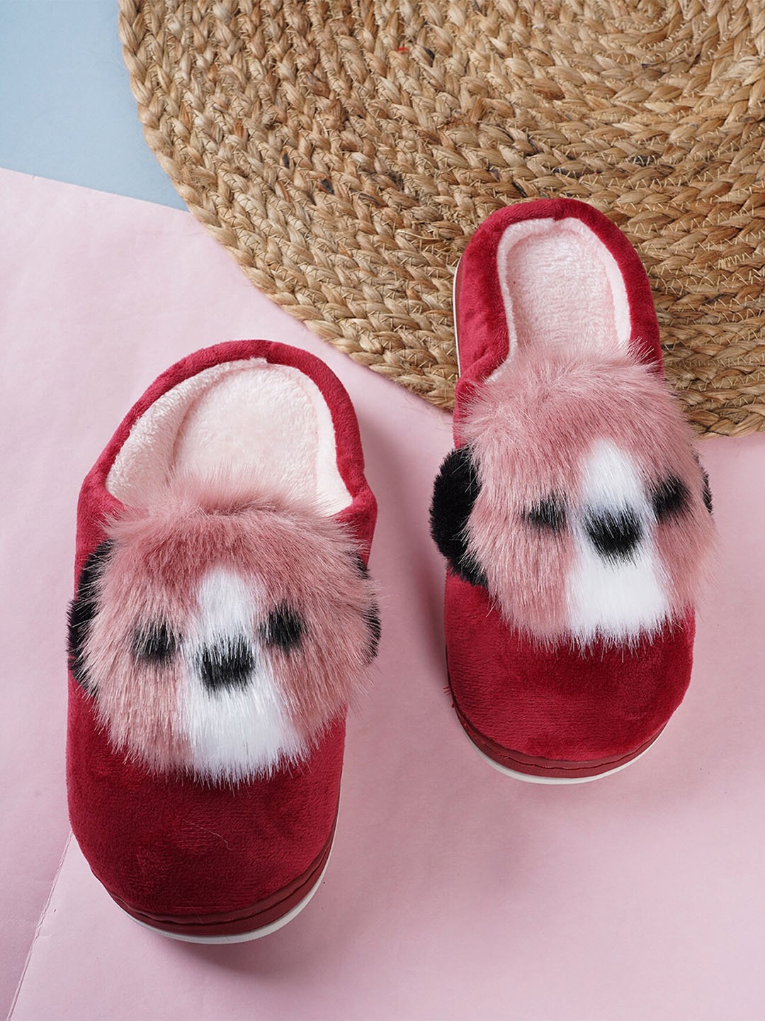 

Walkfree Women Red & White Room Slippers