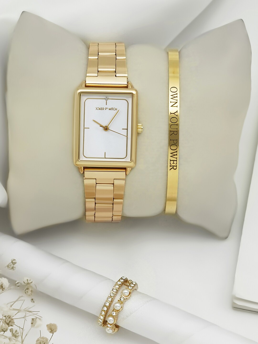 

JOKER & WITCH Women Watch Gift Set, White