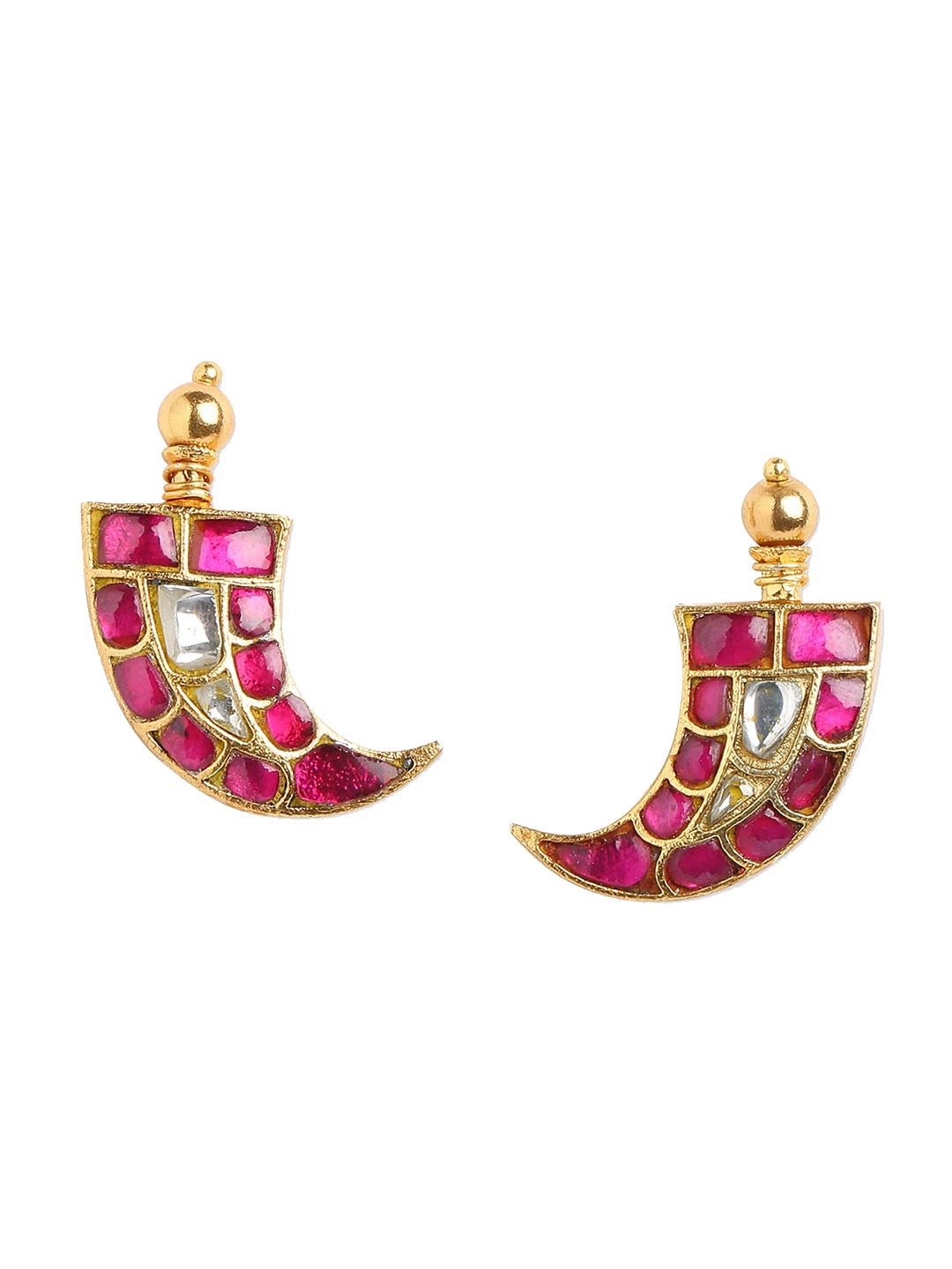 

ahilya Gold-Plated Oval Drop Earrings