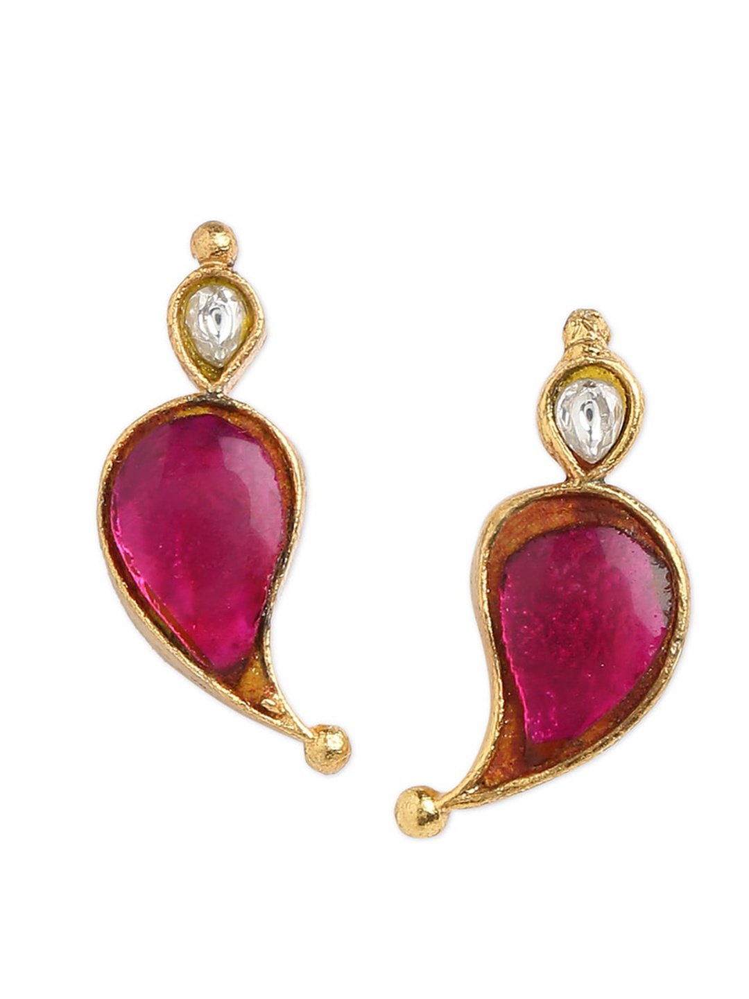 

ahilya Gold-Plated Classic Studs Earrings