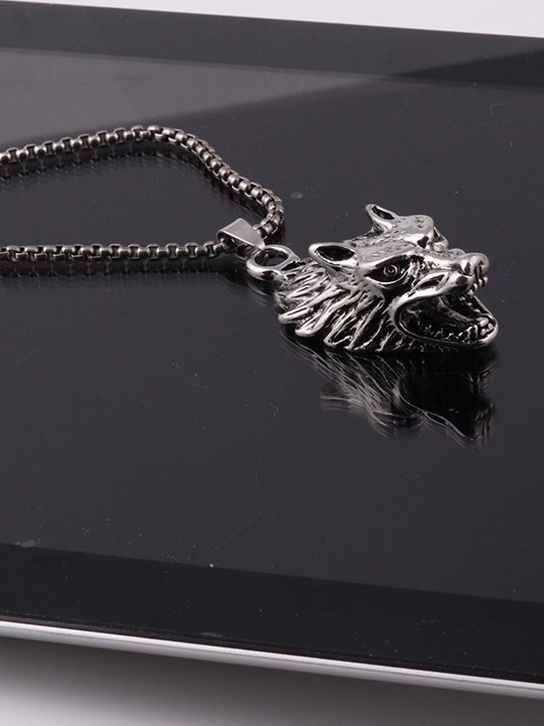 

Young & Forever Silver-Toned & Black Brass Necklace