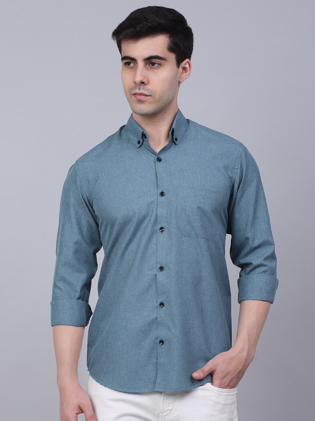 

JAINISH Men Grey Solid Classic Casual Shirt