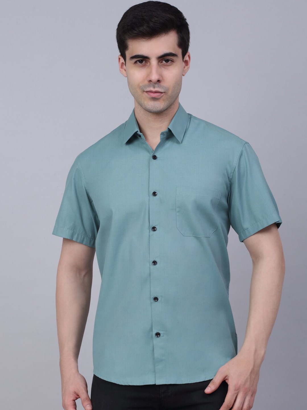 

JAINISH Men Blue Classic Pure Cotton Casual Shirt