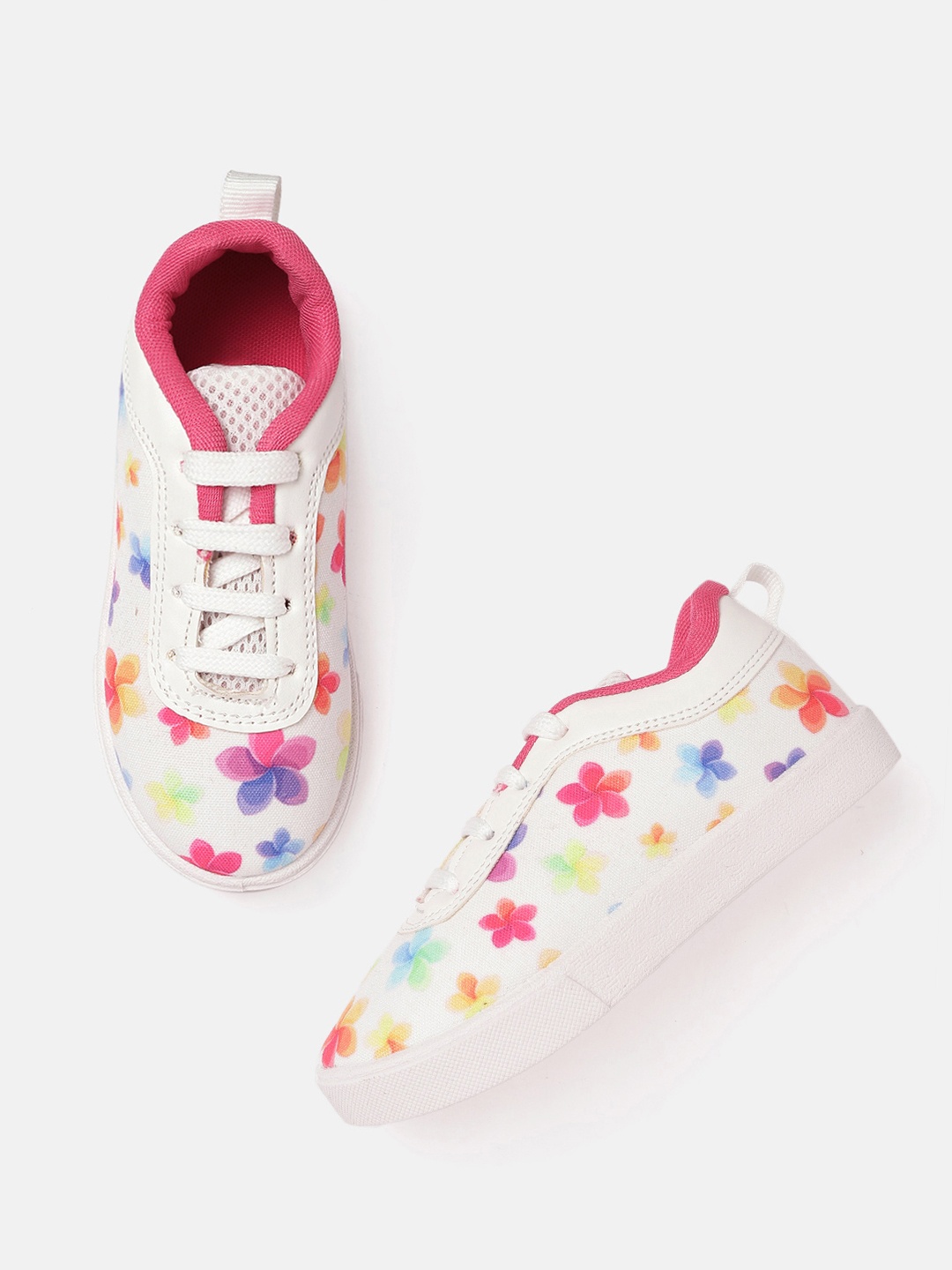 

YK Girls Floral Printed Sneakers, White