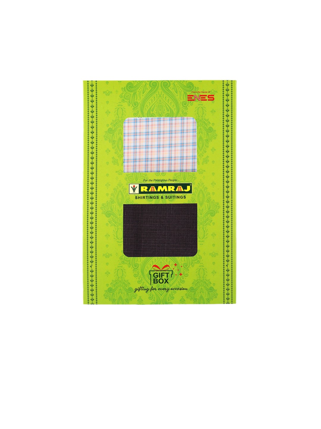 

Ramraj Men Pack Of 2 Purple & Brown Checked Shirt & Trouser Clothing Fabric Set