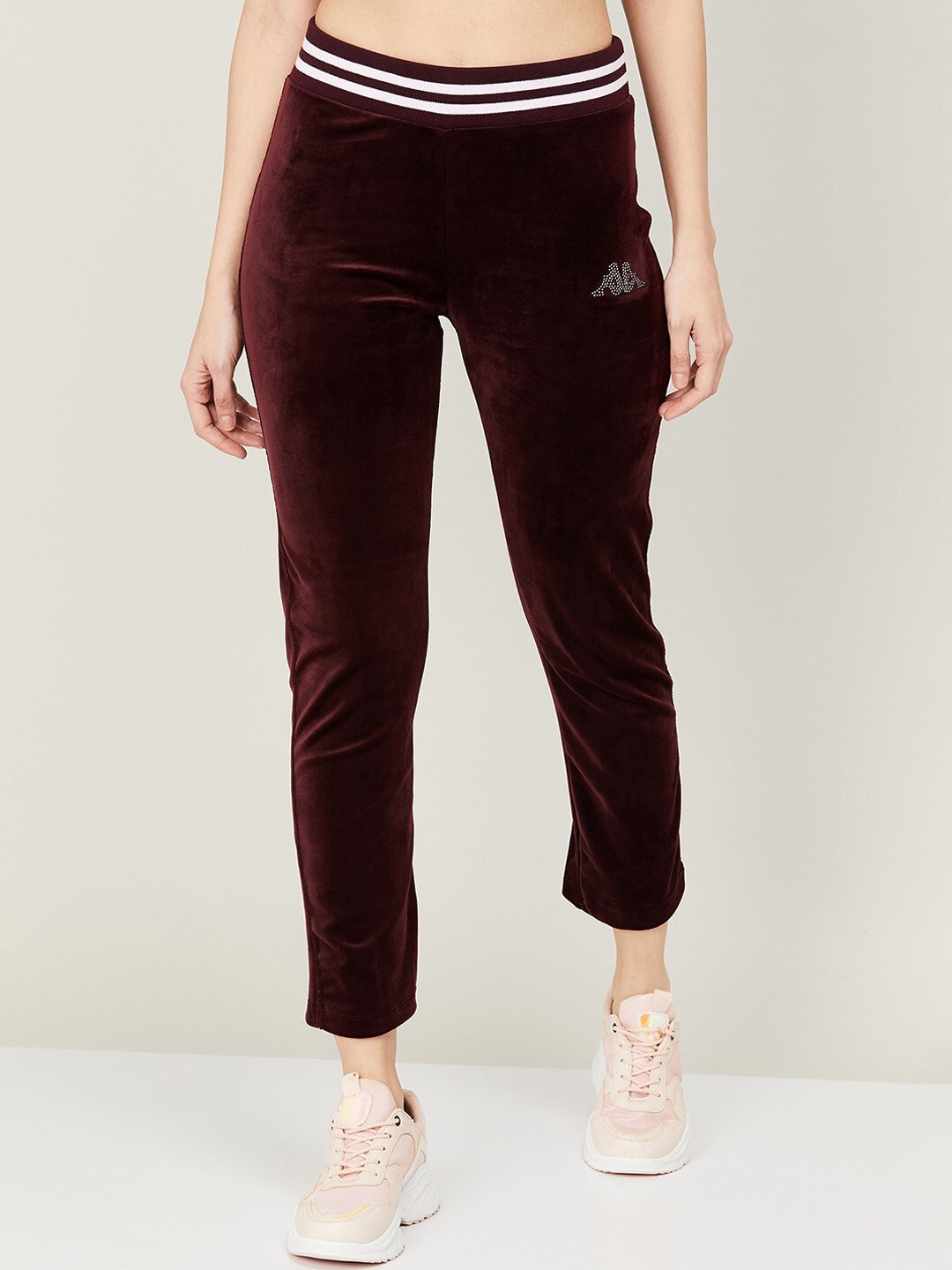 

Kappa Women Maroon Cotton Trousers