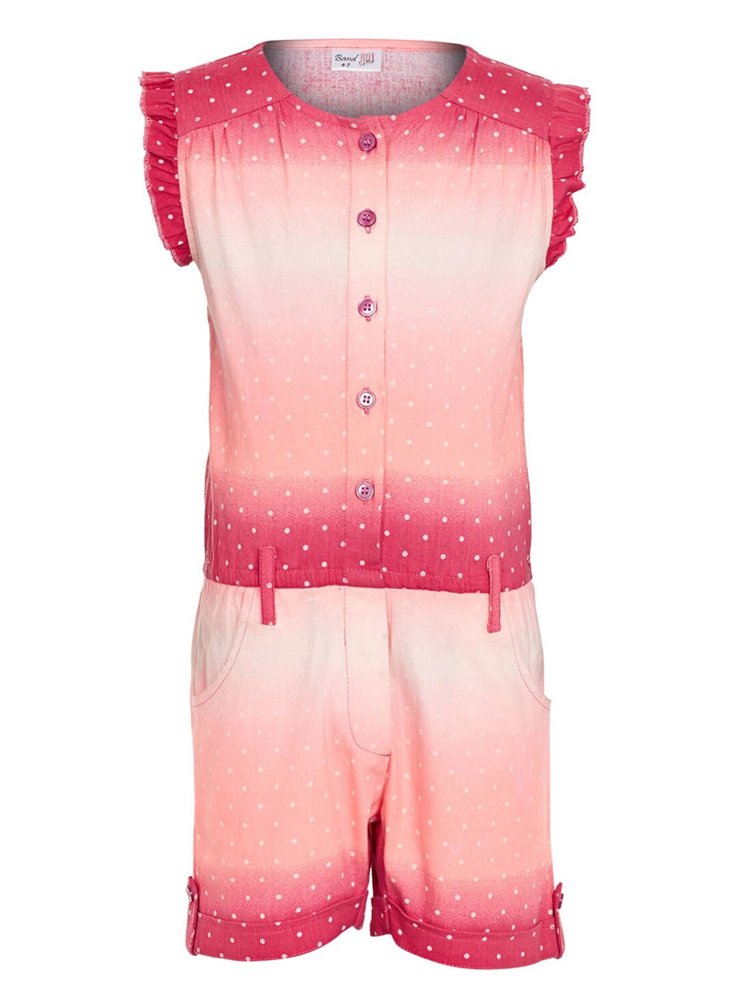 

BandBox Pink & White Cotton Printed Shirt Dress