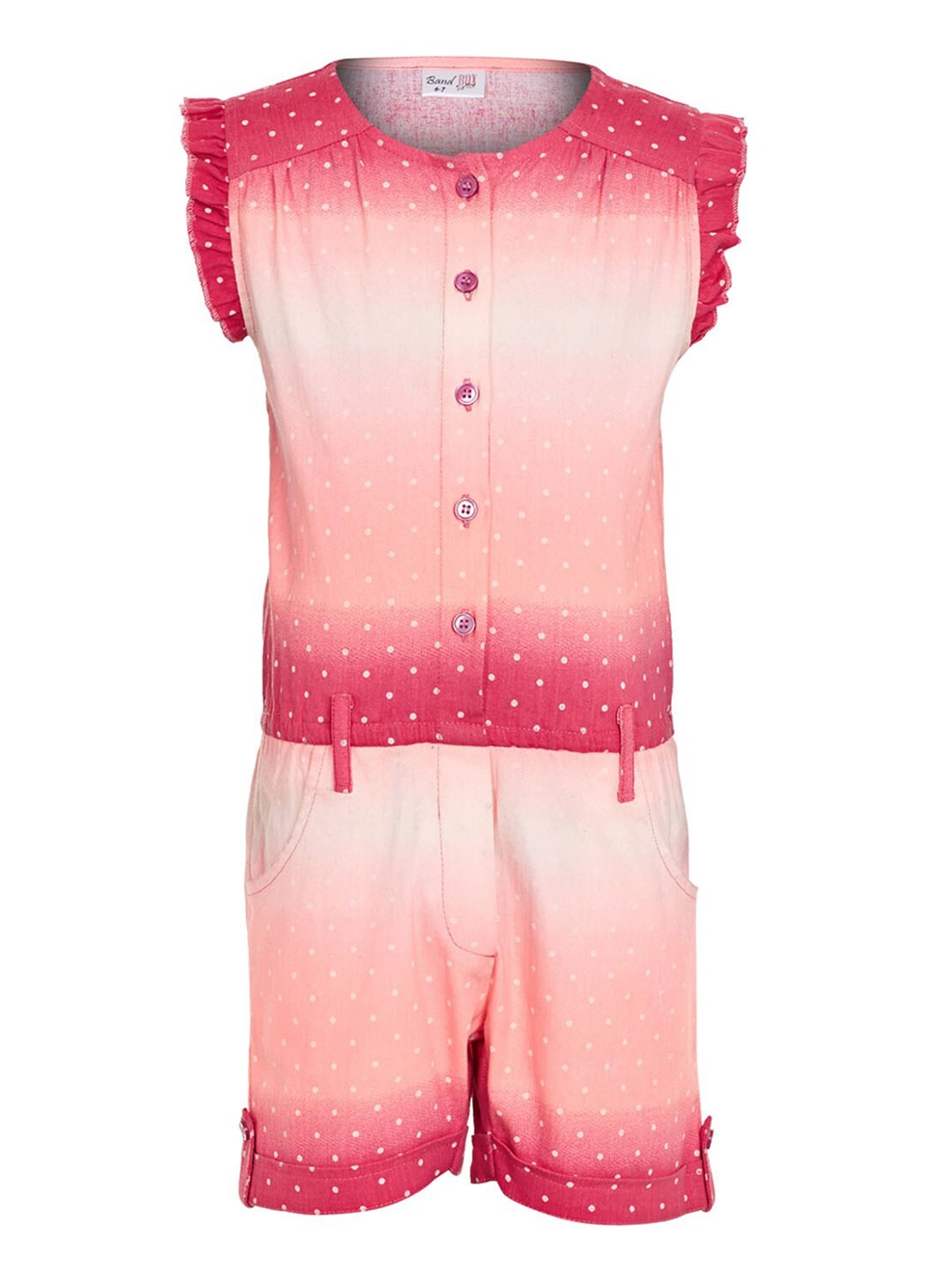 

BandBox Pink & White Cotton Printed Dress