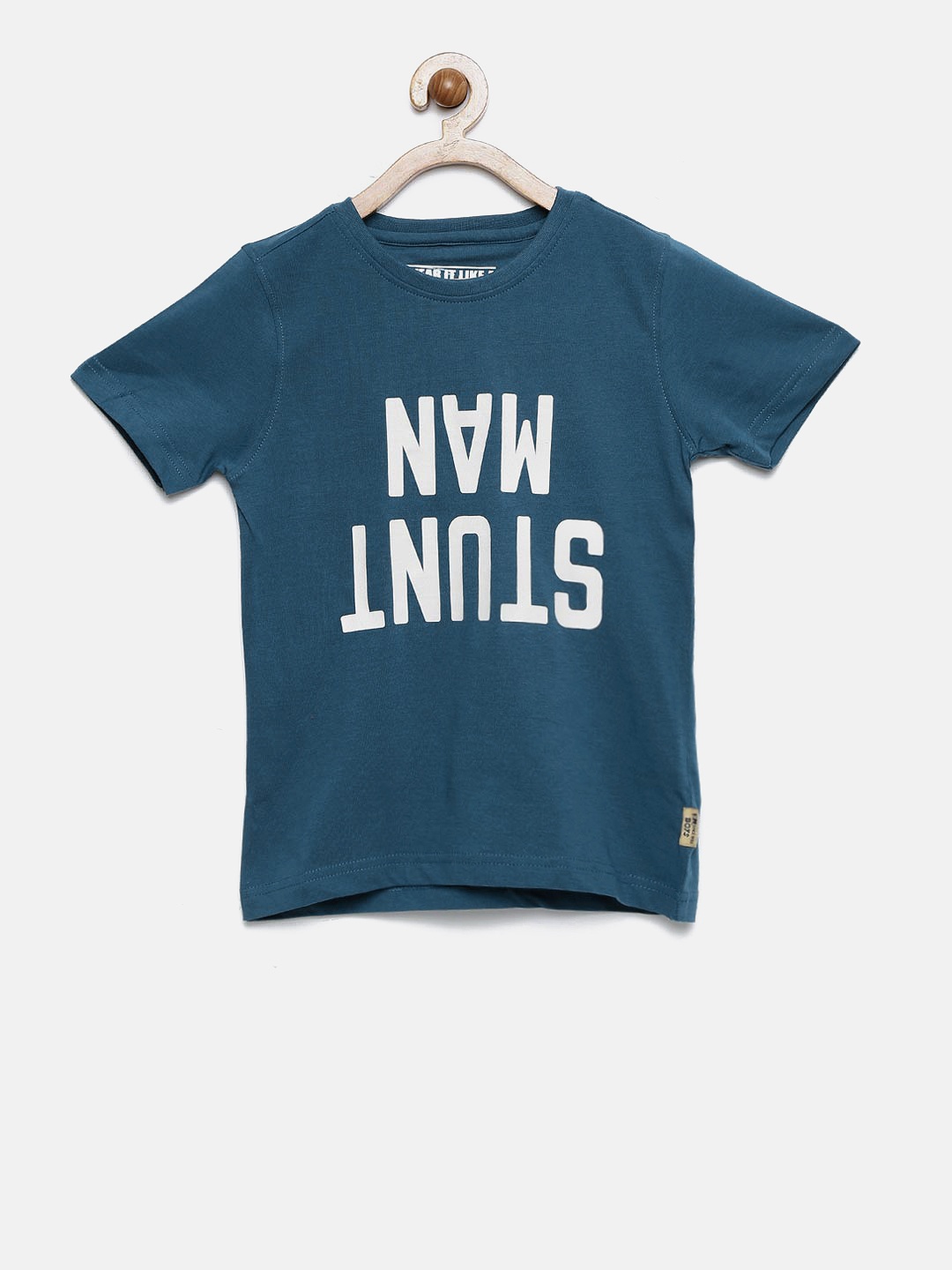 

Flying Machine Boys Blue Printed Round Neck T-shirt