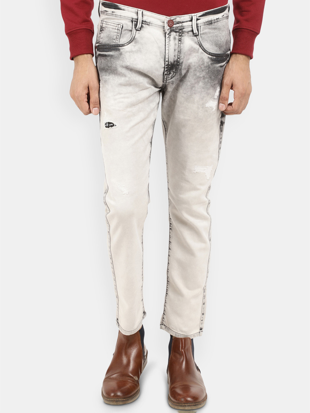 

V-Mart Men Grey Classic Heavy Fade Cotton Jeans