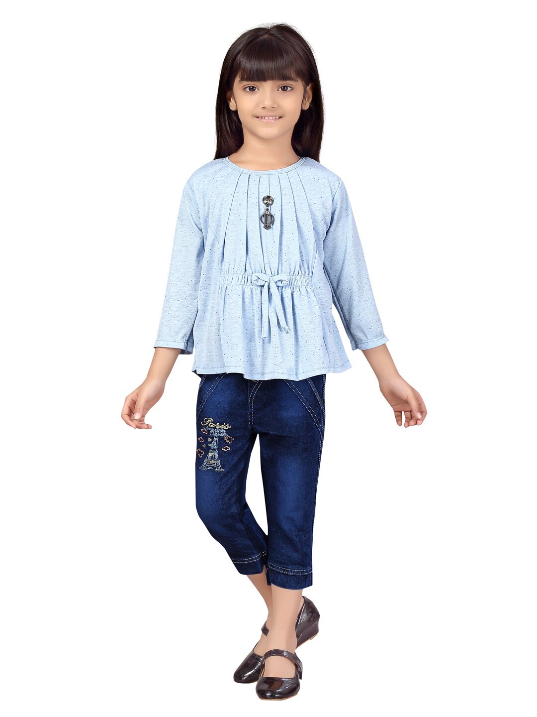 

Aarika Girls Blue Top with Capris