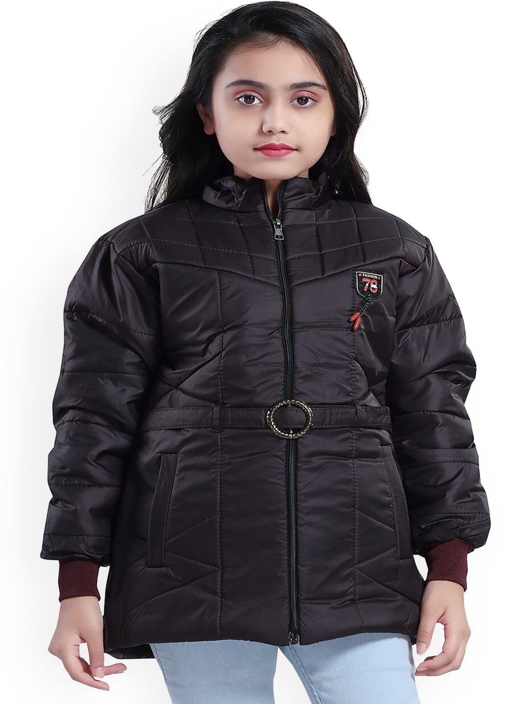

Aarika Girls Black Longline Hooded Puffer Jacket