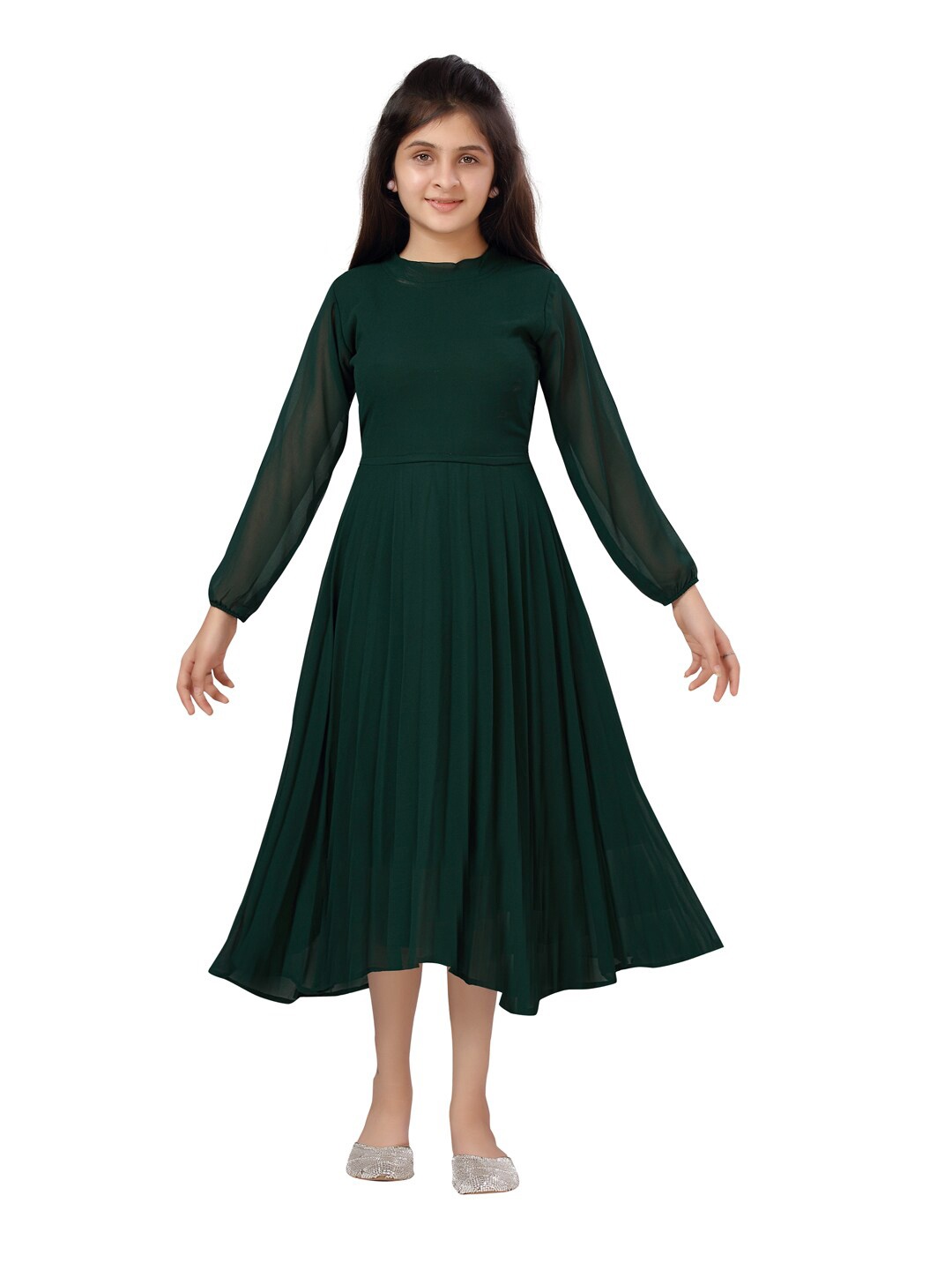 

Aarika Green Georgette Midi Dress