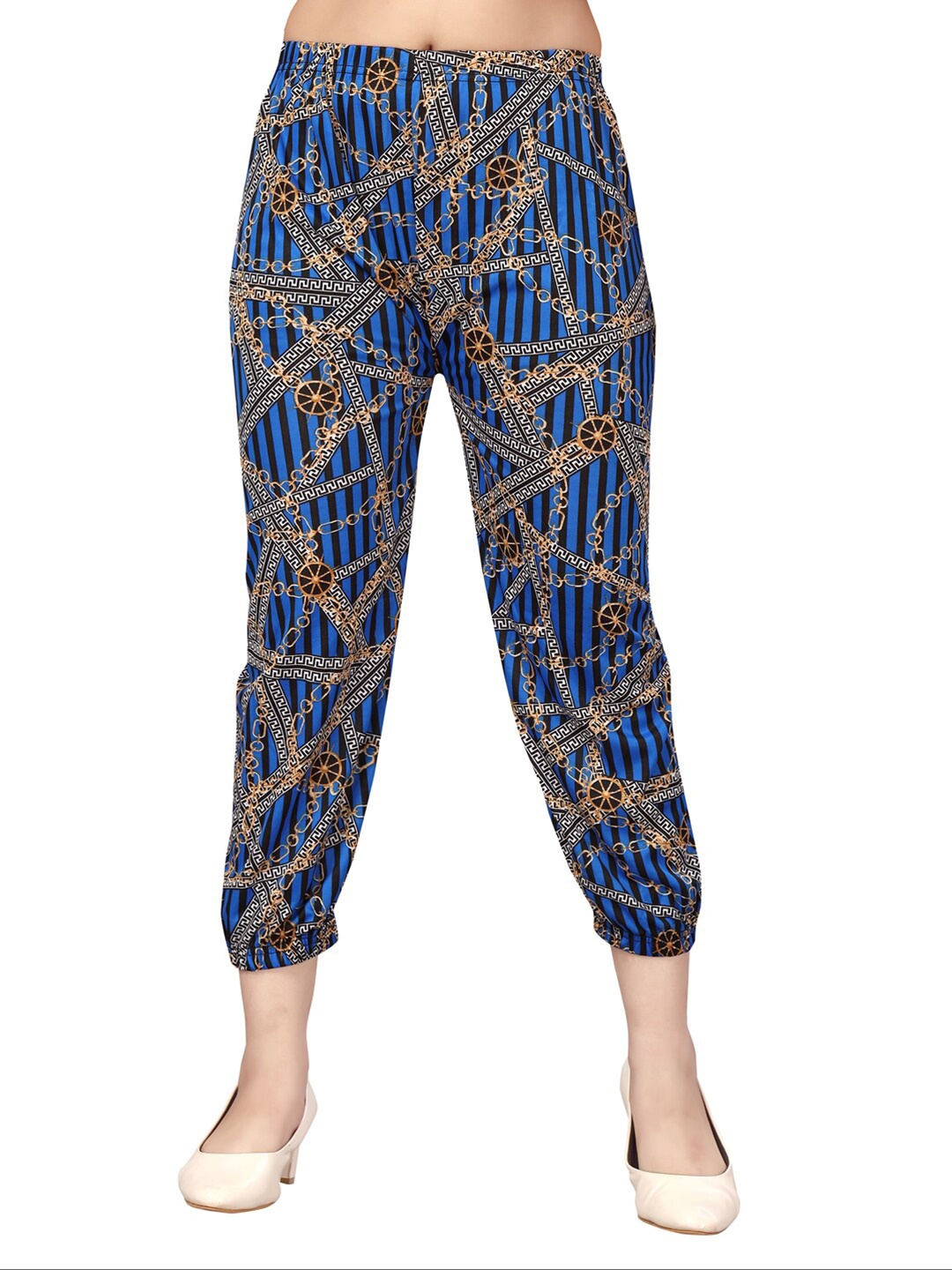 

Aarika Girls Blue Printed Harem Pant